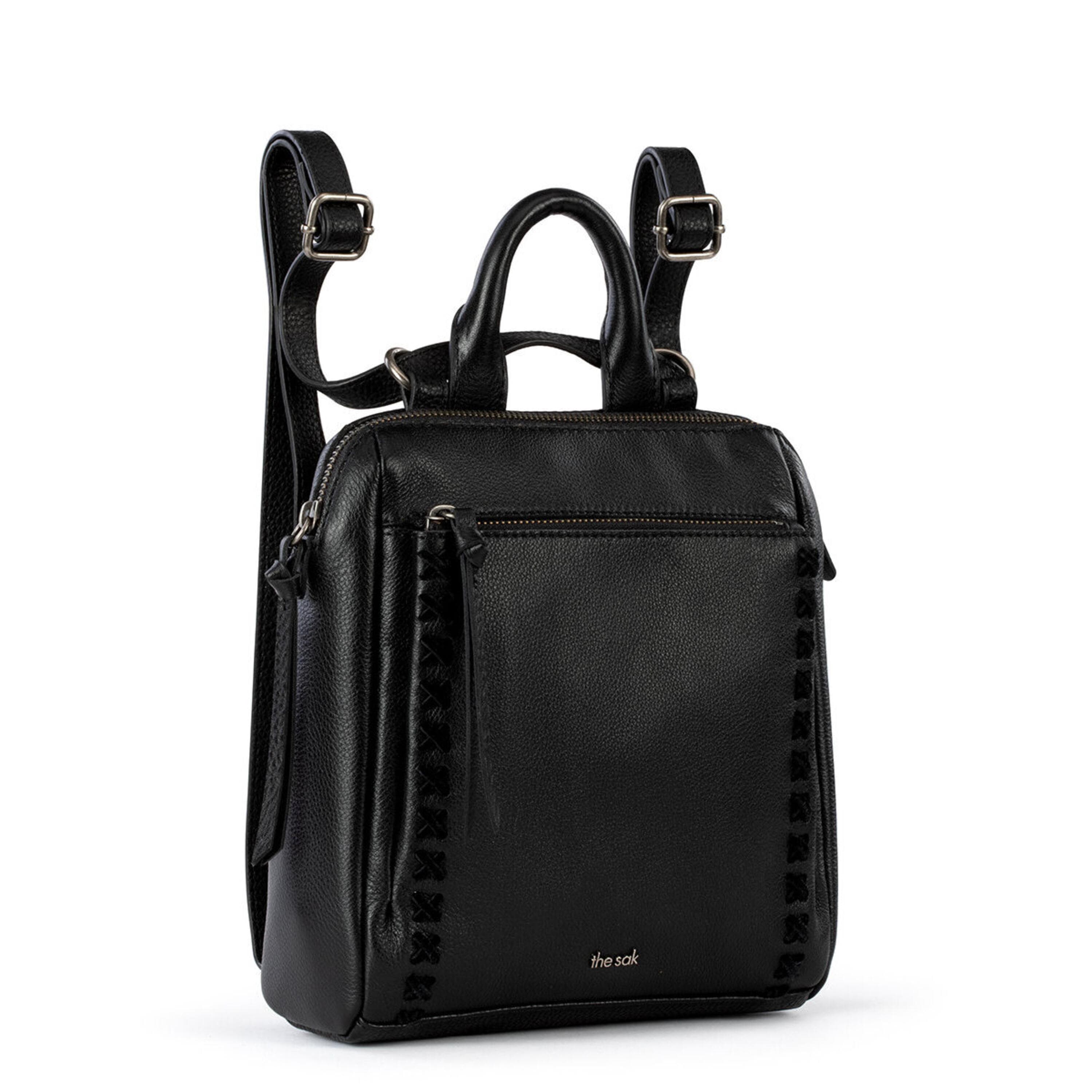 Loyola Mini Backpack - Genuine Leather, Black - Stylish & Durable Small Backpack for Women, Travel, Work & School