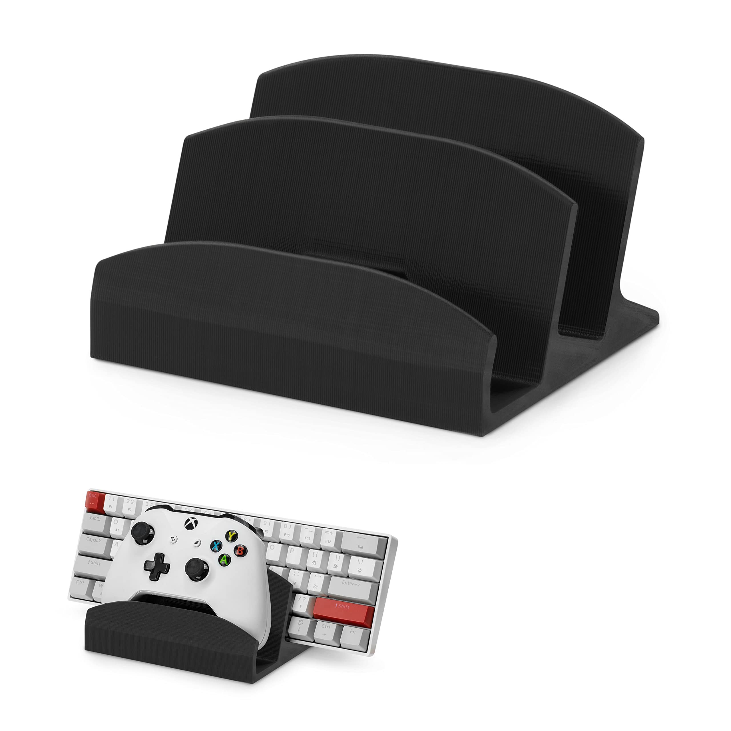 BRAINWAVZ DK04 Universal Gaming Accessory Stand - Holds Keyboards & Controllers for PS5, Xbox Series X/S, PS4, Switch, PC | Compact & Large Size Compatible | Perfect for Desk Organization & Gaming Setup