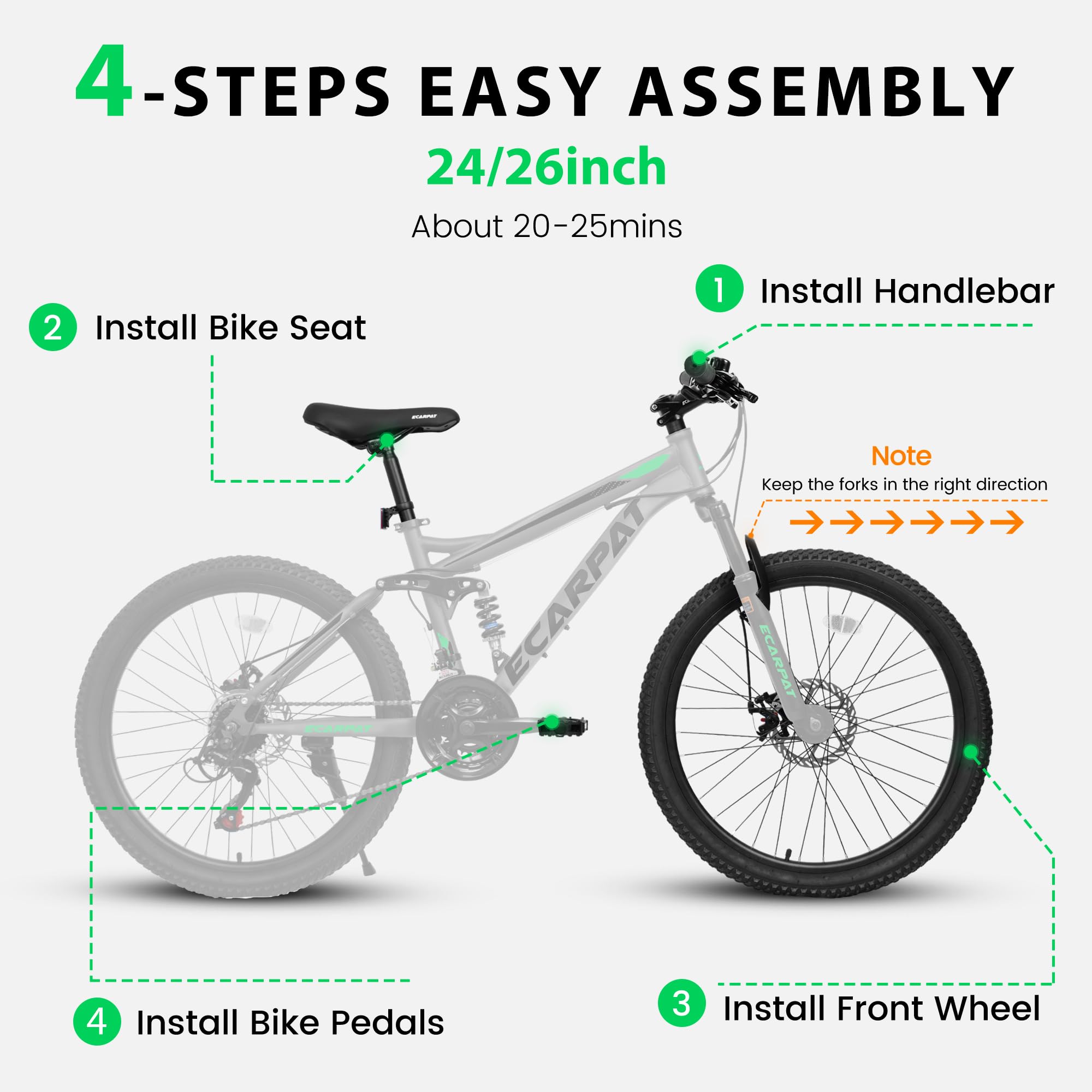 **24/26/27.5 Inch Dual Full Suspension Mountain Bike - 21-Speed Aluminum/Steel Frame for Men & Women - Perfect for Commuting, School, Work & Off-Road Adventures**