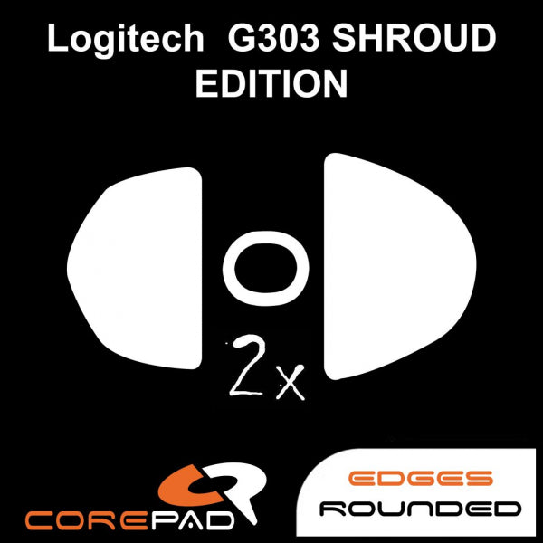 Corepad Skatez Mouse Feet for Logitech G303 Shroud Edition - Ultra Smooth Gliding Gaming Mouse Skates - Perfect for FPS, MOBA, and Esports Gaming