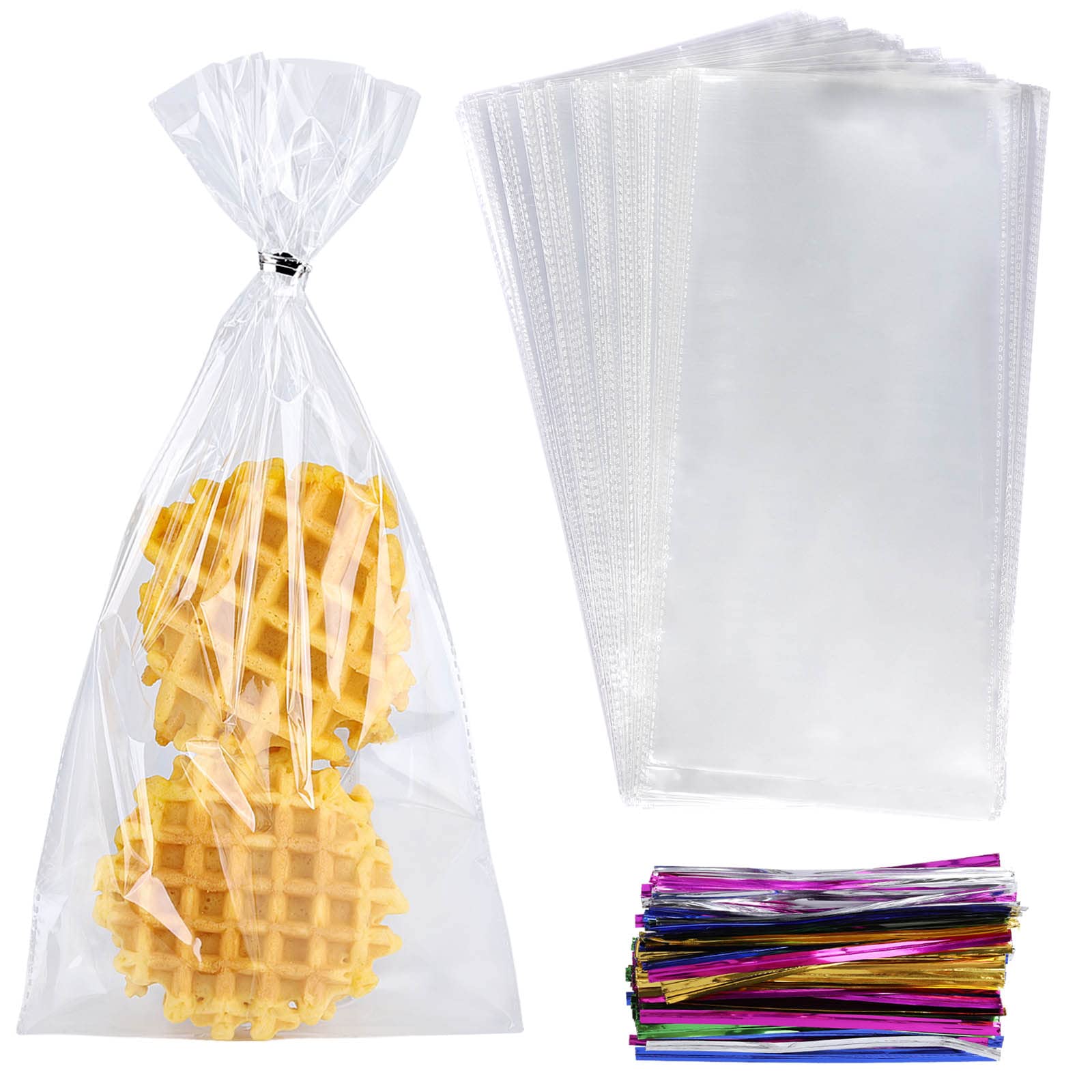 100Pcs Clear Plastic Bags 6