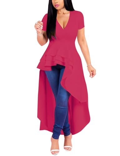 3# Hot Pink( V Neck )