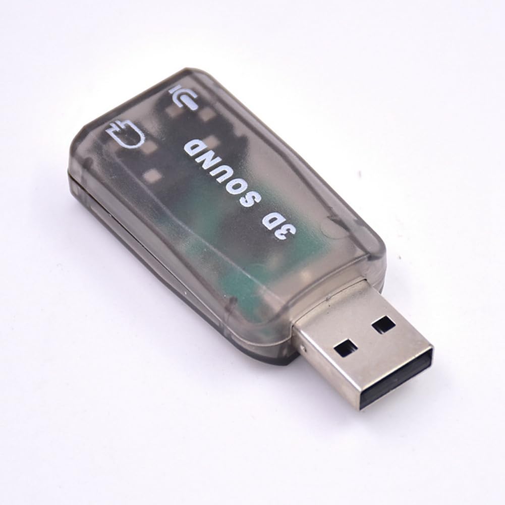 Mkcavne USB Sound Card - External Mini USB to 3.5mm Audio Adapter for Windows 7/8/10, Android, Laptop, PC, Headphones & Speakers | Portable Stereo Sound Converter for Gaming, Streaming & Conference Calls (Green)