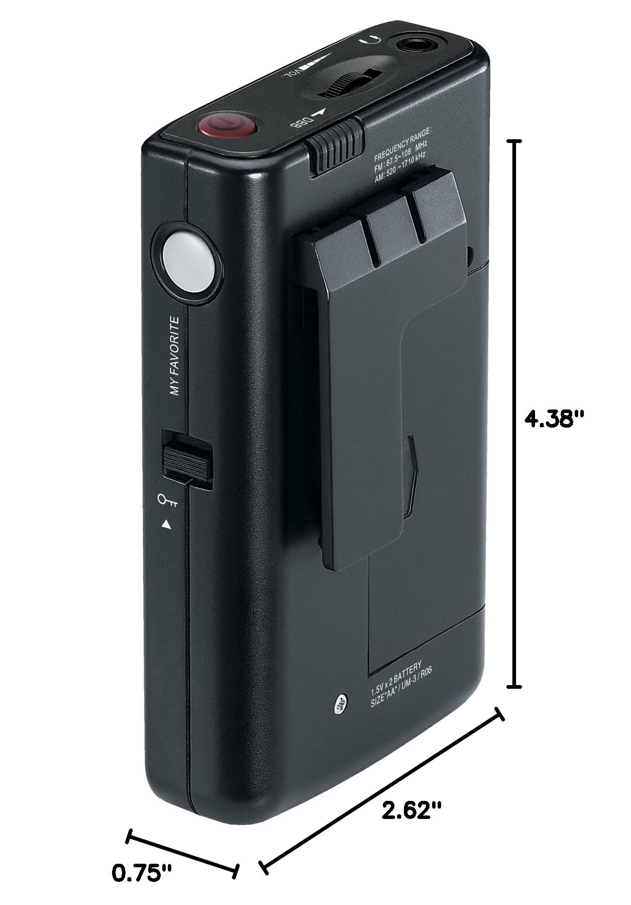 Sangean DT-200X AM/FM Digital Pocket Radio - Portable Travel, Emergency, Outdoor, Camping, Hiking & Home Use