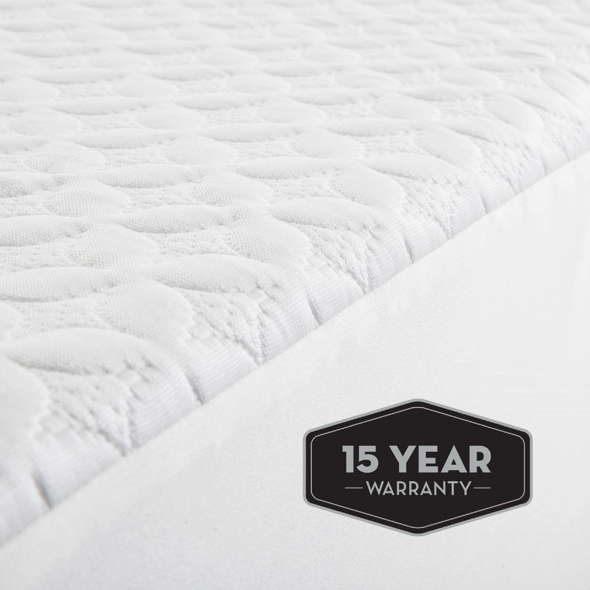 MALOUF Sleep TITE Five IceTech Waterproof Mattress Protector - Cooling Technology with Top & Side Protection - Split Queen Size (2 Pieces) - White - Perfect for Hot Sleepers & Allergy Relief