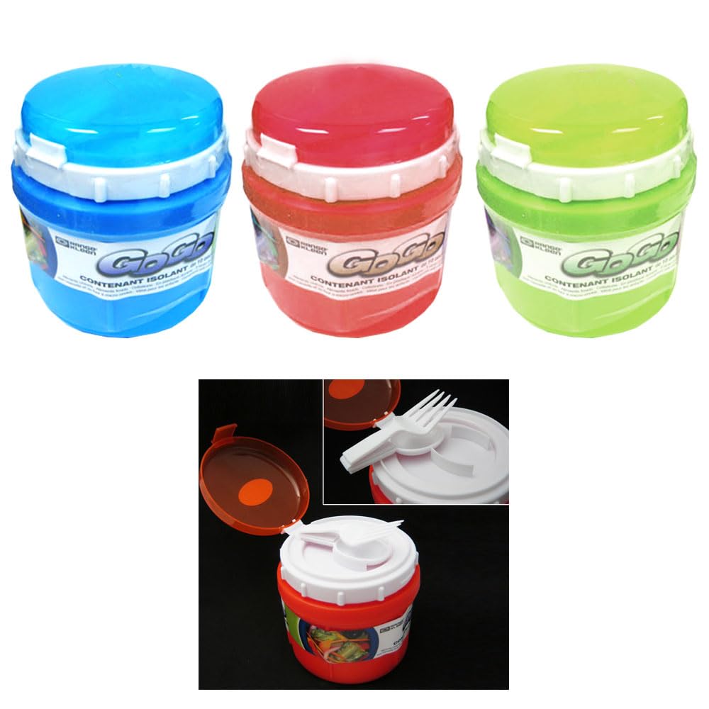 Microwave Safe Soup Bowl with Lid - Insulated Food Container for Ramen, Noodles & Soup - Includes Fork & Spoon - Perfect for Office Lunch, Dorm Meals & Quick Snacks