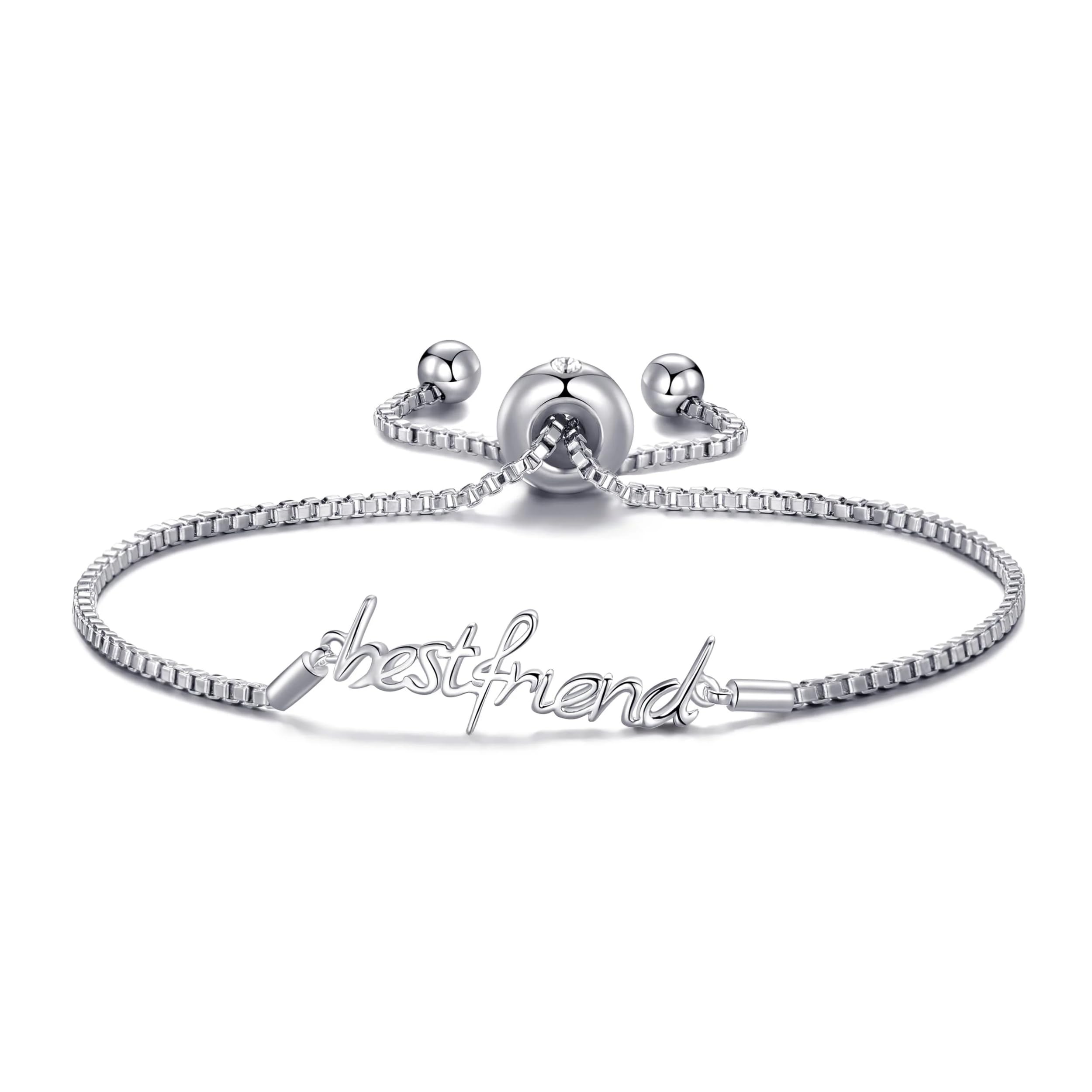 Philip Jones Silver Plated Zircondia Bracelet - Best Friend Gift for Women