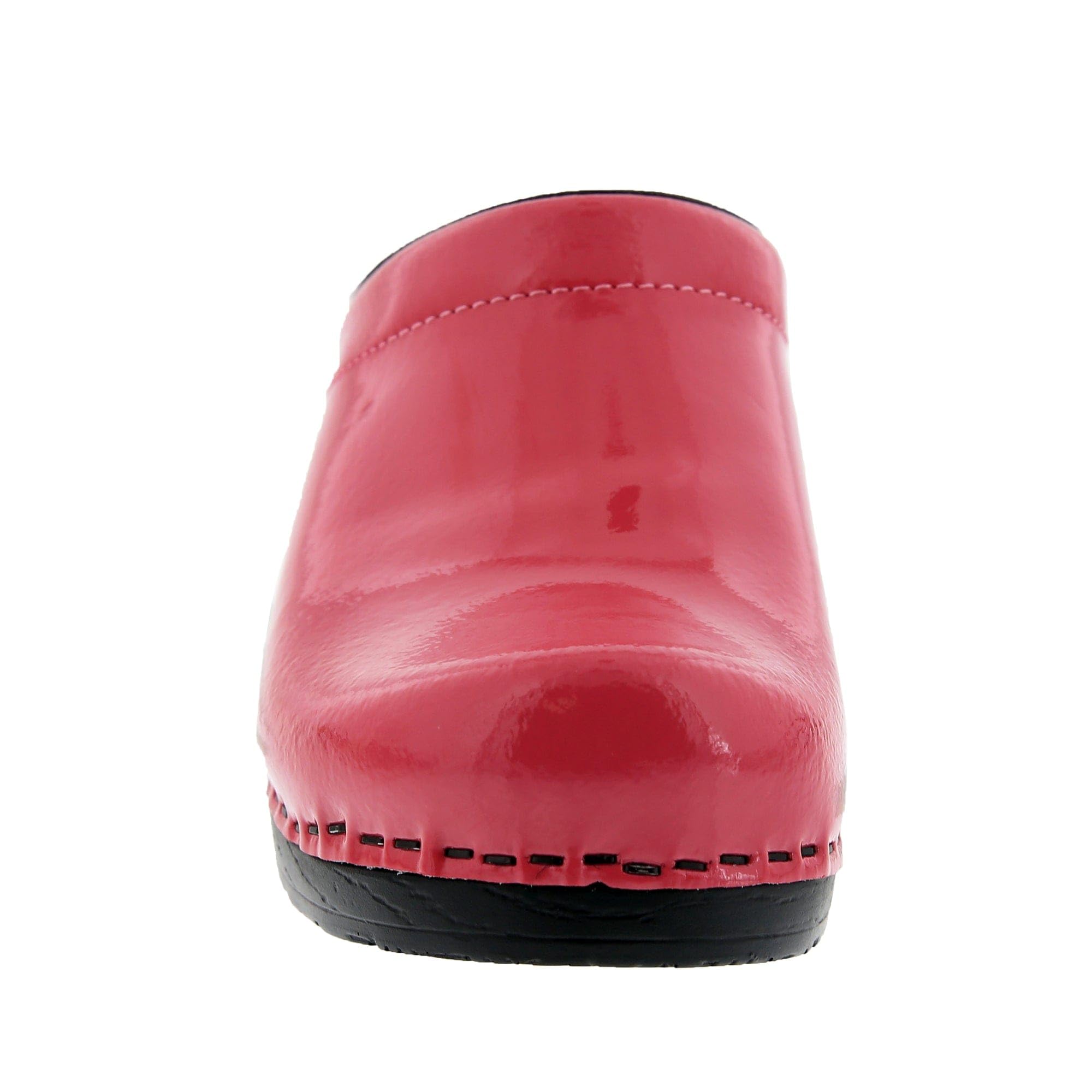 Bjork Women's PU Open Back Leather Clogs - Comfortable Slip-On Shoes for Casual Wear, Home & Office Use
