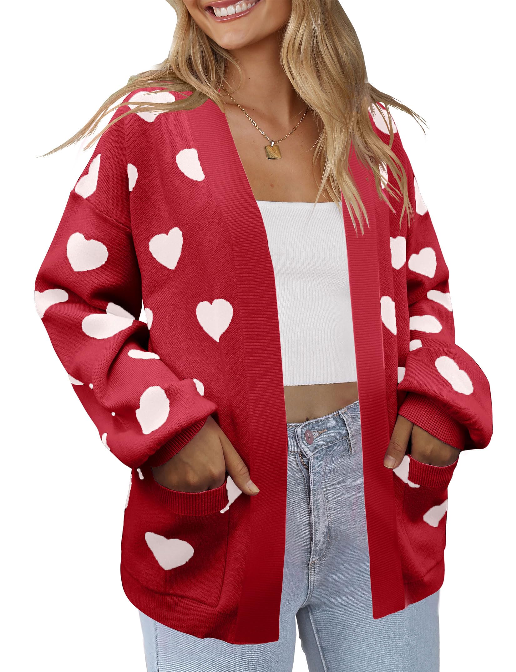 Women's Soft Lightweight Knit Cardigan with Pockets - Long Sleeve Open Front Casual Sweater | Perfect for Office, Travel & Cozy Home Wear