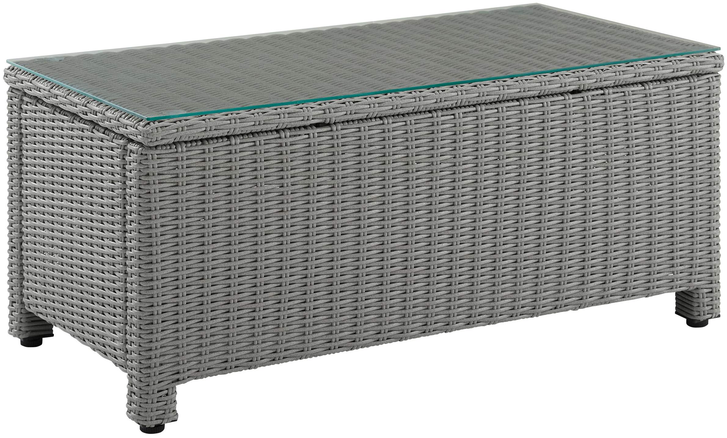 Crosley Bradenton All-Weather Rattan Wicker Outdoor Coffee Table - Weather-Resistant Gray Patio Furniture for Deck, Porch & Garden - Perfect for Outdoor Entertaining & Relaxation