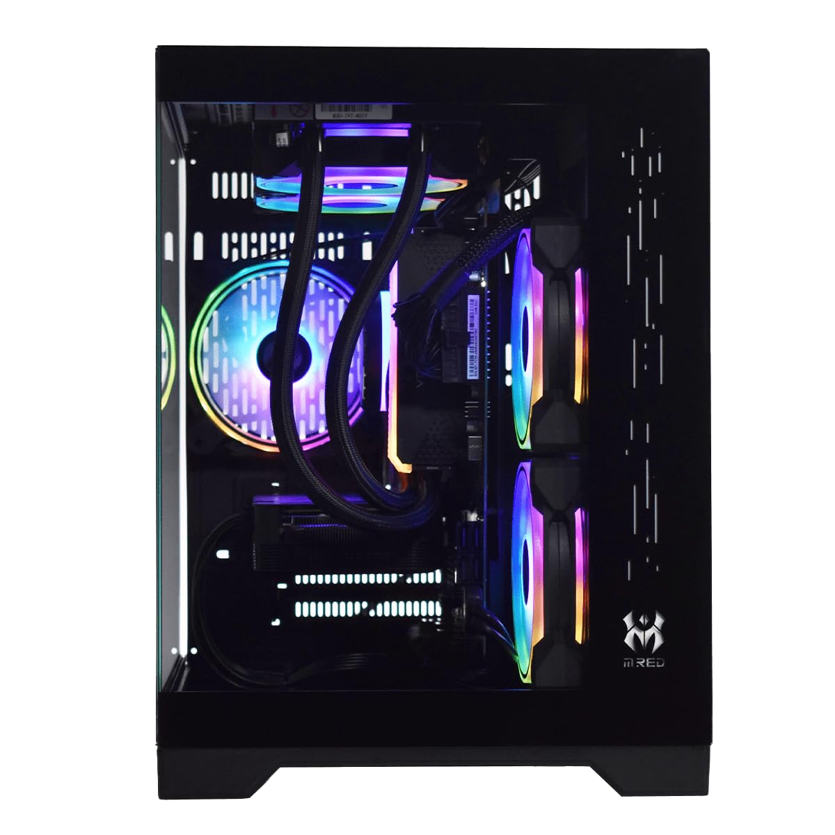High-Performance M.Red Gaming PC - RTX 4060Ti, Ryzen 7 5700X, 32GB DDR4 RAM, 1TB NVMe SSD (Model CBT011-04) - Perfect for 4K Gaming, Streaming & Content Creation