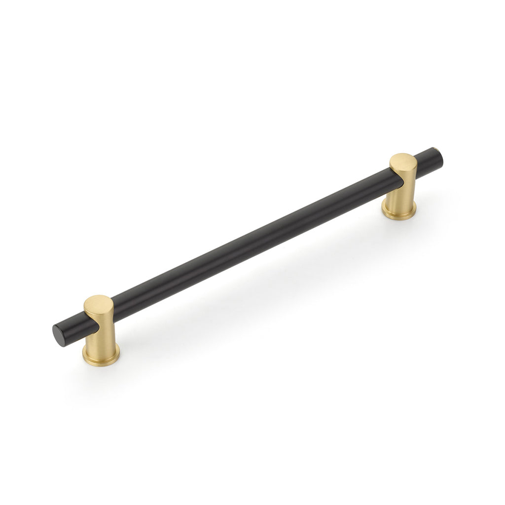 Premium Fonce Cabinet Pull Handle - 8 Inch Drawer Handle in Brass, Matte Black & Satin Brass Finishes - Durable Cabinet Mount for Kitchen, Bathroom & Office Furniture