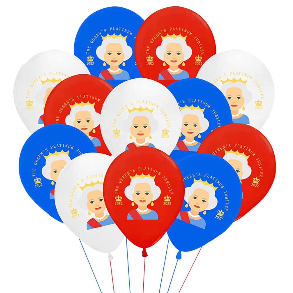 YARNOW 40Pcs British Queen 70th Anniversary Latex Balloons - UK Theme Party Decorations for Birthday Celebrations, Jubilee Events, Indoor & Outdoor Decorations - Perfect for Royal Themed Parties, Anniversary Celebrations and Festive Decor