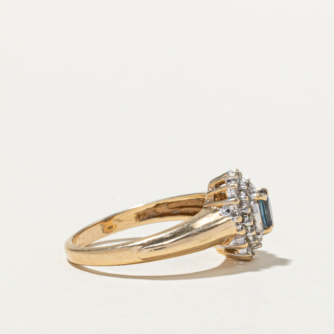 Exquisite 0.27ct Sapphire & 0.21ct Diamond Floral Ring - Size 6.75 | Elegant Engagement, Anniversary or Gift Jewelry for Women | Perfect for Weddings, Date Nights & Special Occasions