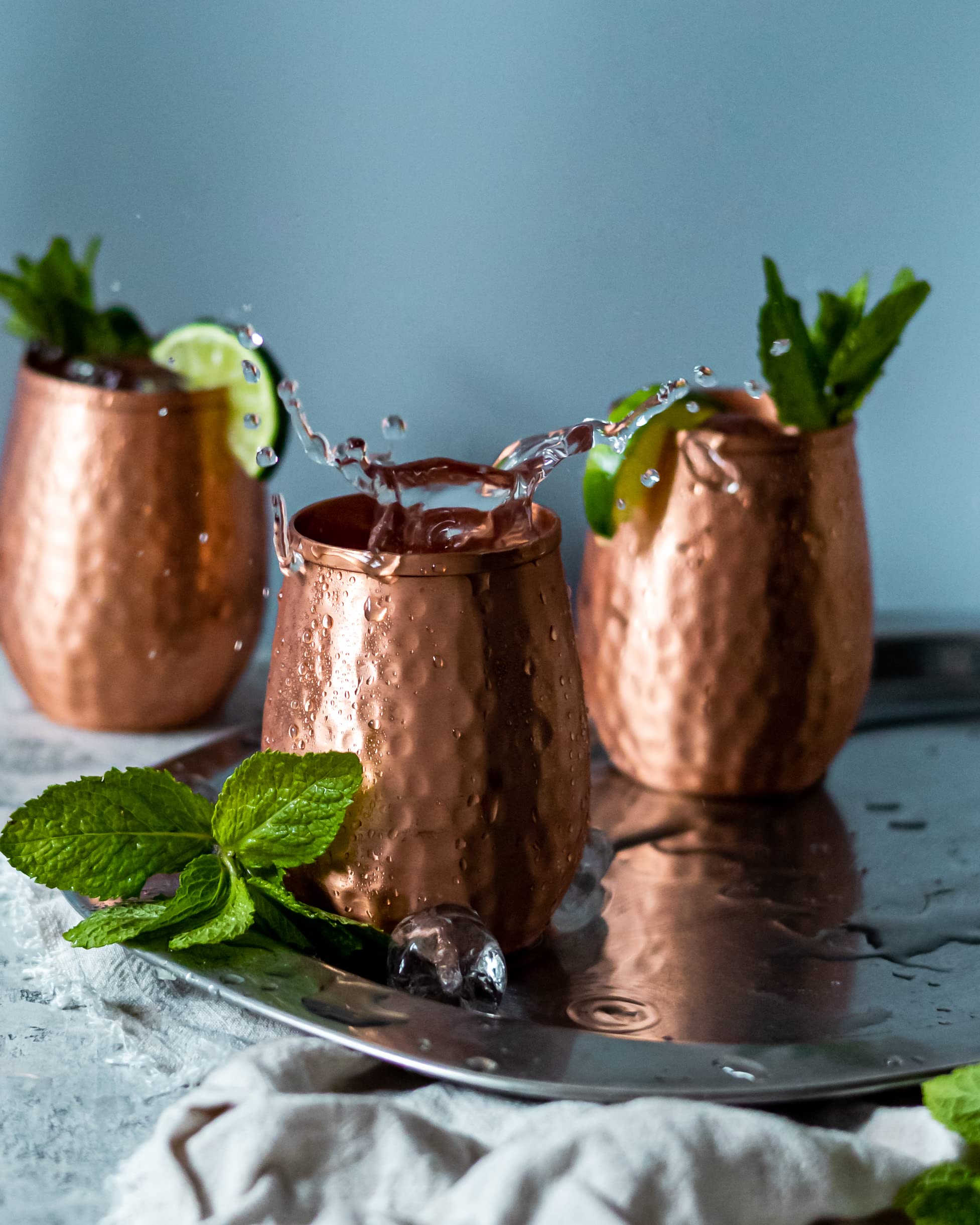 68oz Pure Copper Pitcher with Lid & 12oz Cups - Handmade Hammered Jug for Healthy Hydration - Reduce Sugar Intake & Boost Wellness - Perfect Bedside Carafe & Home Decor Water Dispenser