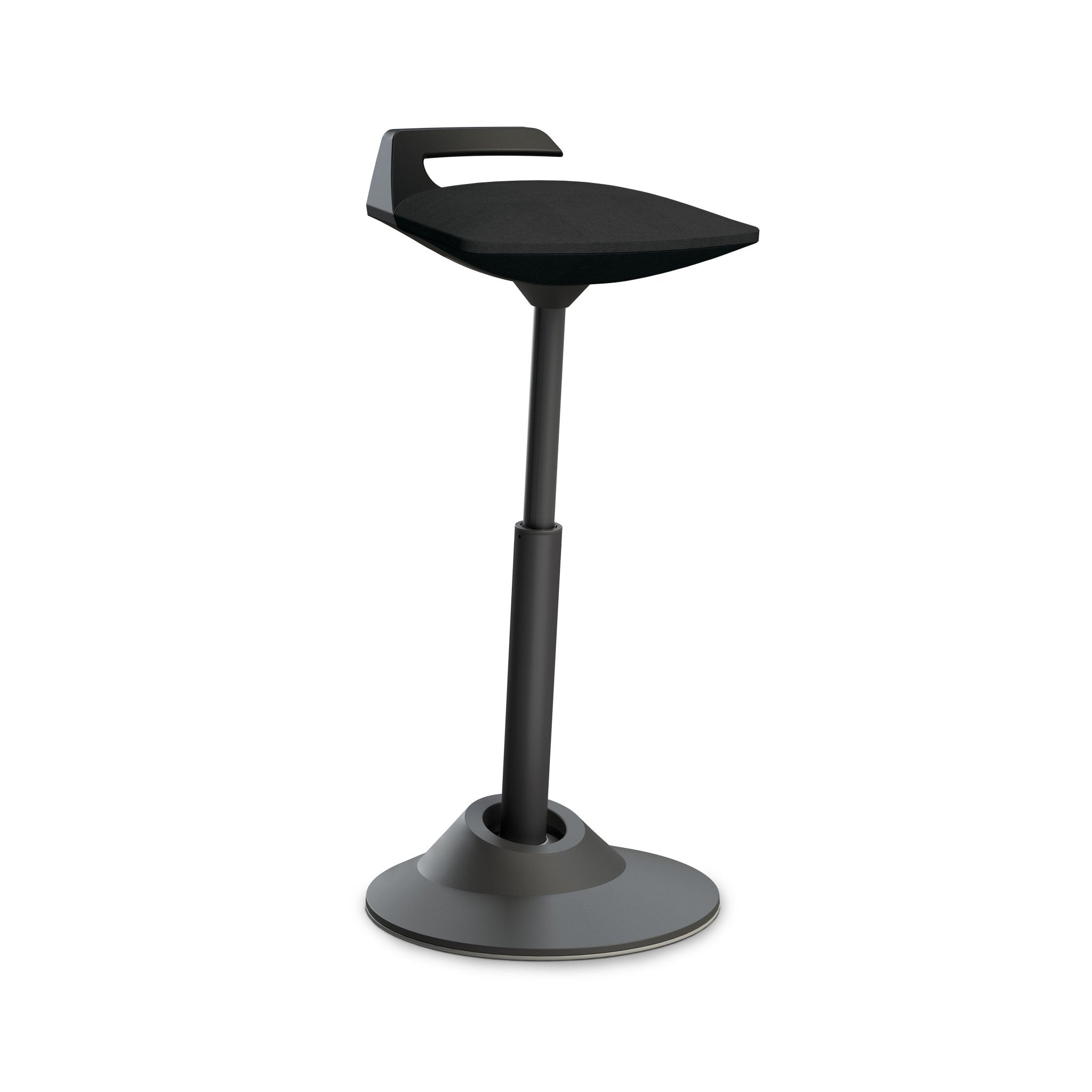 Aeris Muvman Black Ergonomic Office Chair - Adjustable Height & Lumbar Support for Home & Workspace Comfort