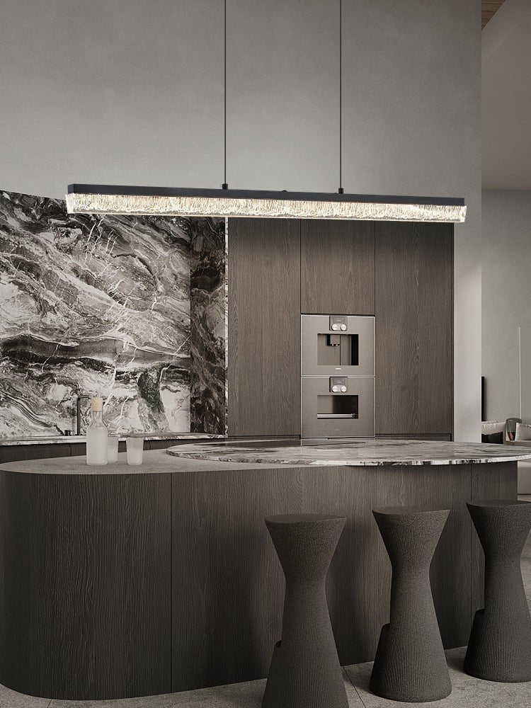 Calyx Island Pendant Light - Modern Glass Hanging Fixture for Kitchen Island, Dining Room & Living Room Decor