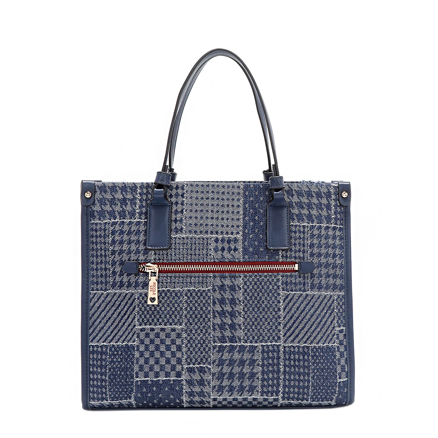 Stylish Patch Flower Structured Handbag for Women - Elegant Crossbody Purse for Daily Use, Work, and Evening Events