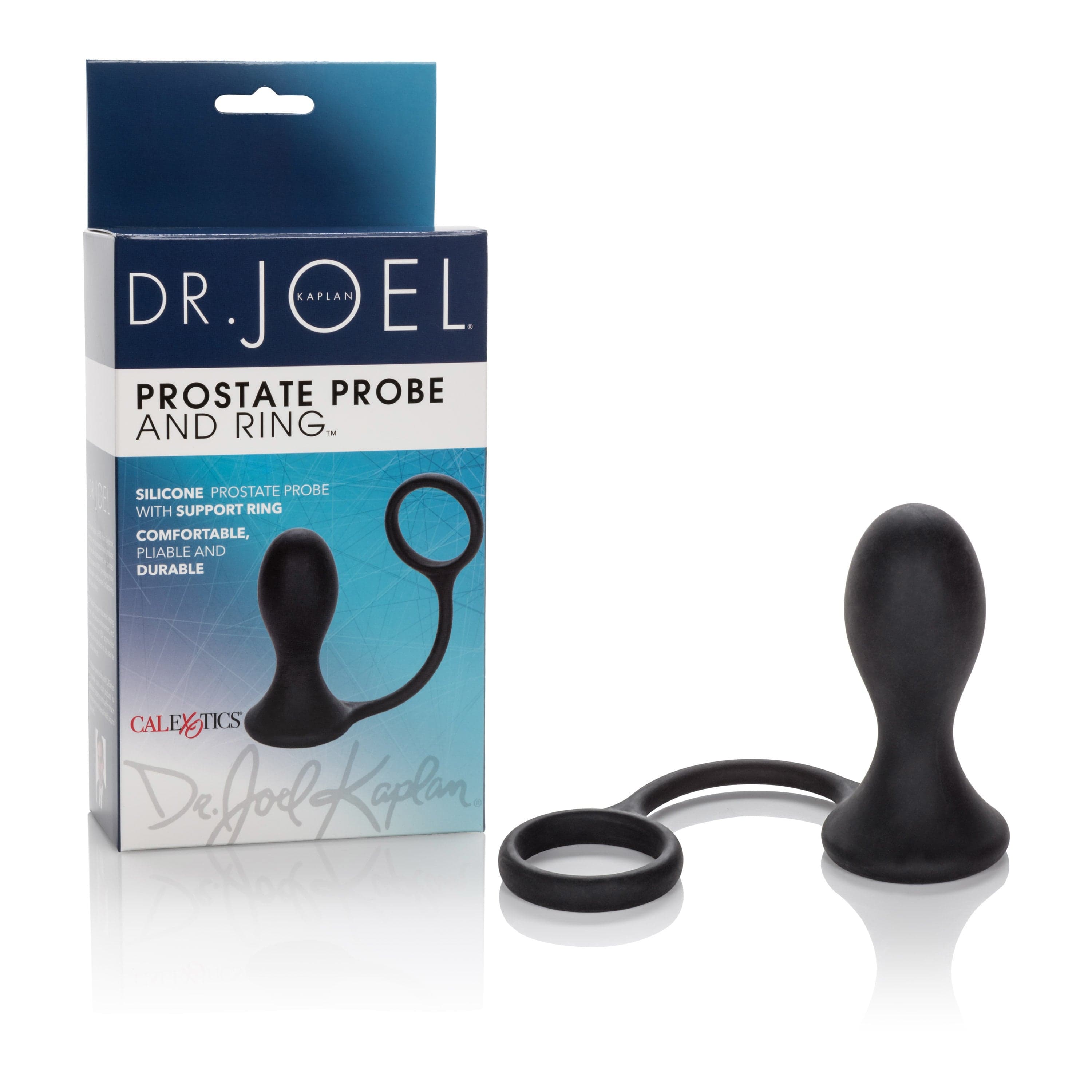 Premium Silicone Prostate Massager with Support Ring - Flexible, Durable & Body-Safe - Perfect for Men's Health & Wellness, Sensual Pleasure & Prostate Therapy
