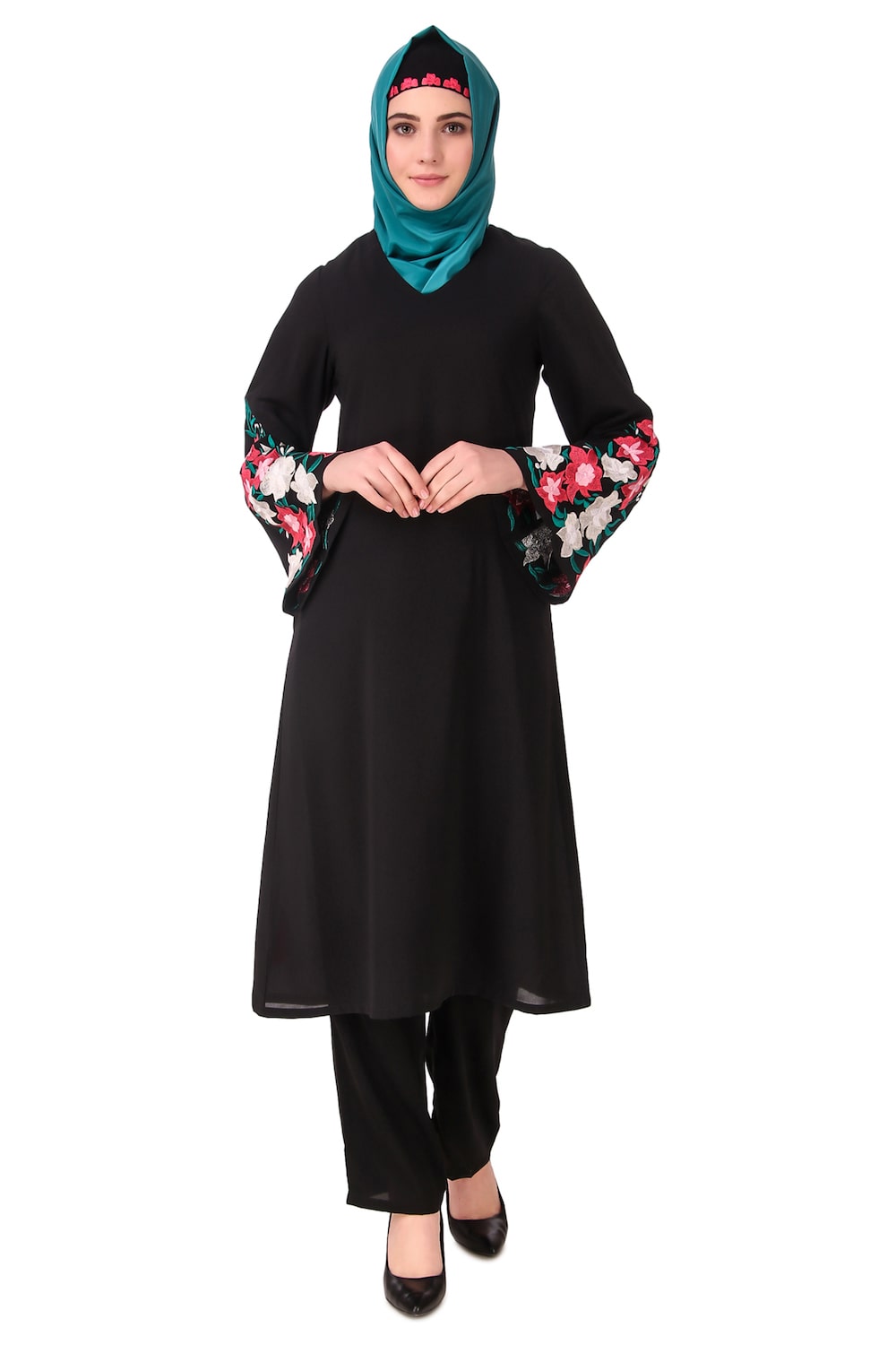 Embellished Bell Sleeve Umbrella Salwar Kameez - Elegant Indian Ethnic Dress for Women | Perfect for Weddings, Parties & Festive Occasions