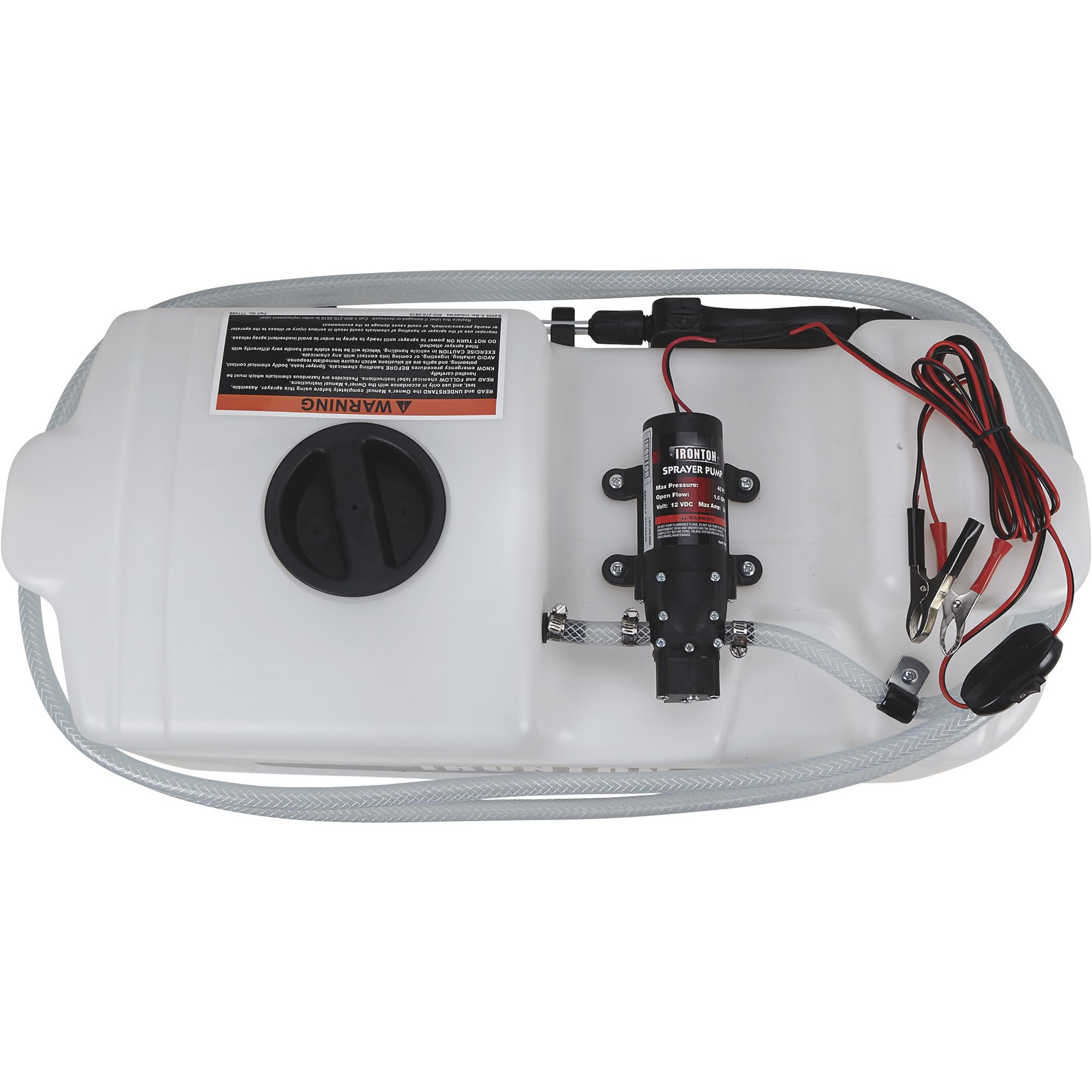 Ironton 8-Gallon ATV Spot Sprayer - 12 Volt 1 GPM Lawn & Garden Sprayer for Weed Control, Fertilizer Application, and Pest Spraying
