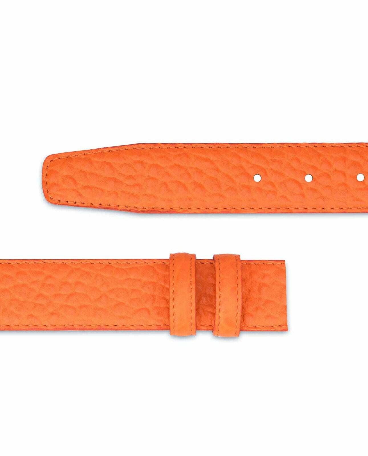 Ferragamo Replacement Belt Strap for Men - 35mm Orange Leather Belt with Buckle | Classic Dress Belt for Business, Casual & Formal Wear