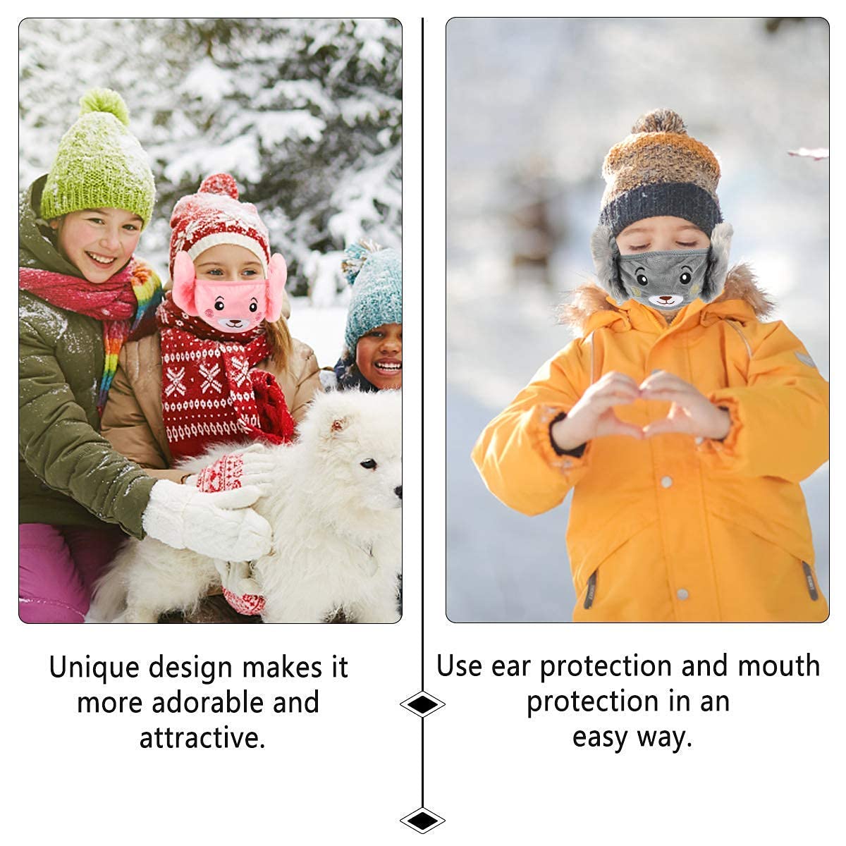 MPK Perfect Kids Face Mask - Reusable & Washable for Winter, Wedding, Party - Comfortable Safety Protection for Children - Ideal for School, Travel & Outdoor Activities
