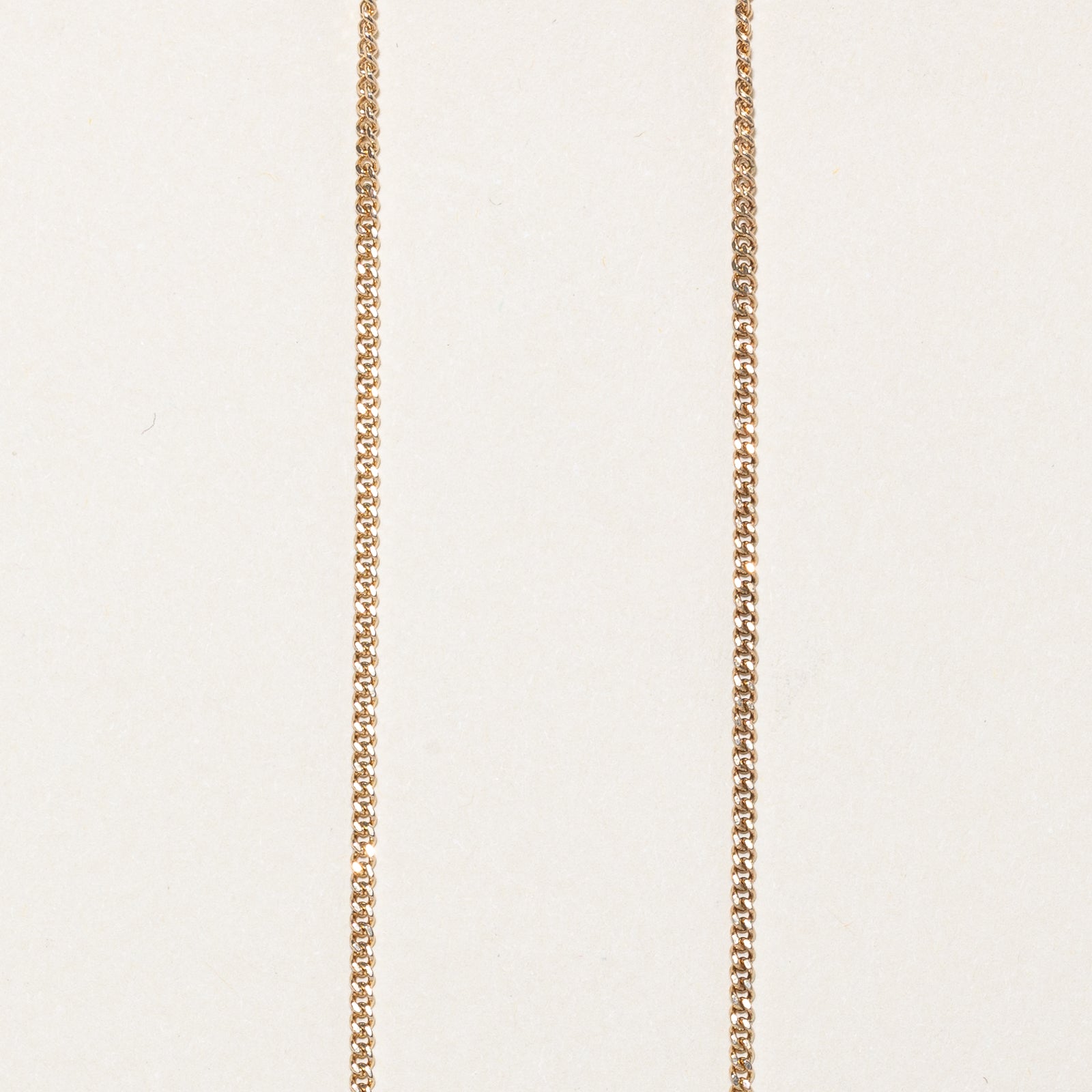 10K Yellow Gold Curb Link Chain Necklace - 1.63mm Thin Dainty Chain - 20.5 Inch Length - Perfect for Layering, Gift Giving & Everyday Wear