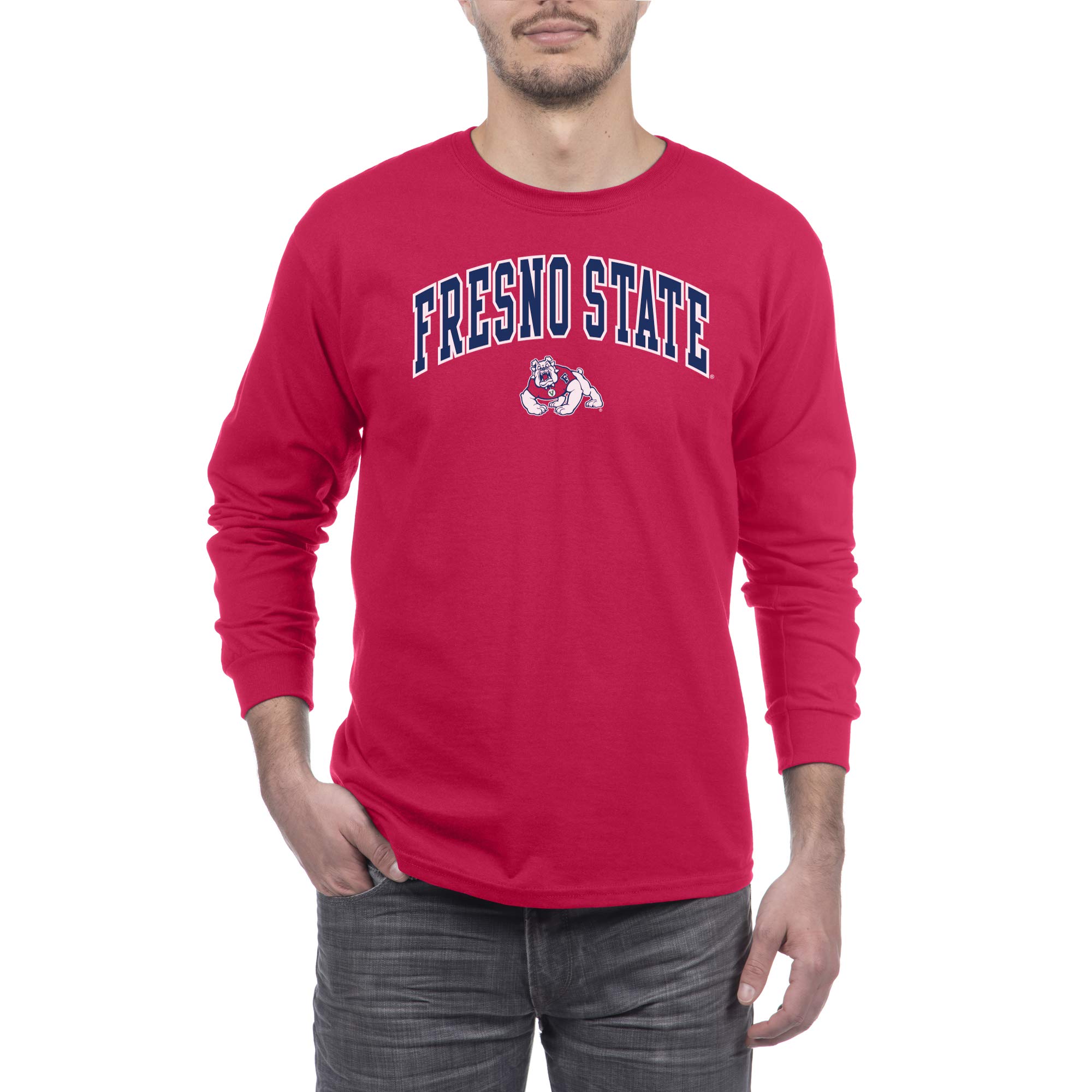 Elite Fan Shop Men's Arch Long Sleeve T-Shirt - Comfortable Cotton Crewneck Tee for Casual Wear, Workout & Everyday Outfits