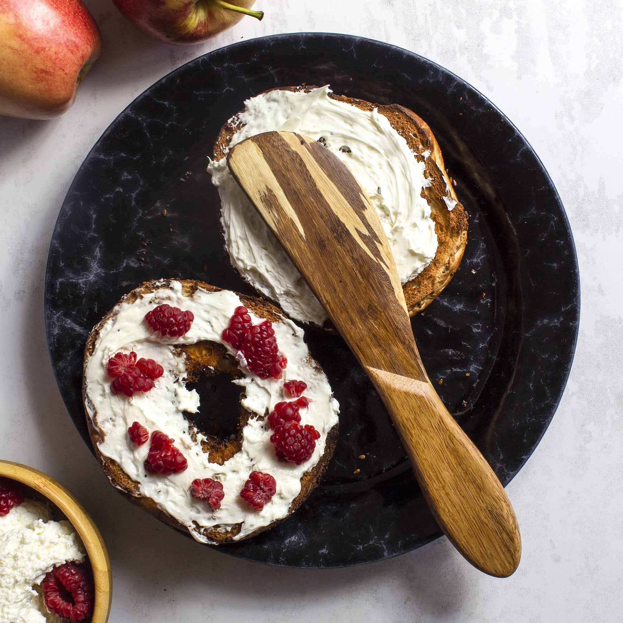 Premium 2-Tone Bamboo Spreading Knife - 8 Inch Stainless Steel Blade for Butter, Cheese & Jam - Perfect for Breakfast, Brunch & Charcuterie Boards