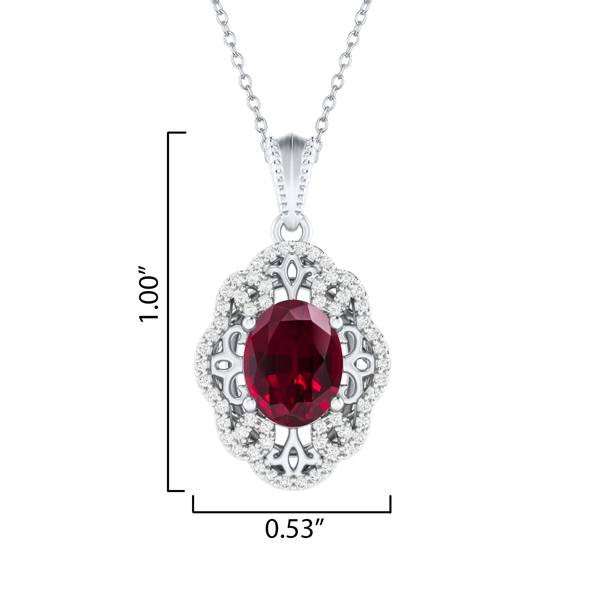 Sterling Silver White Topaz Drop Pendant Necklace with 18 Inch Chain - Elegant Jewelry Gift for Women, Perfect for Weddings, Parties & Everyday Wear