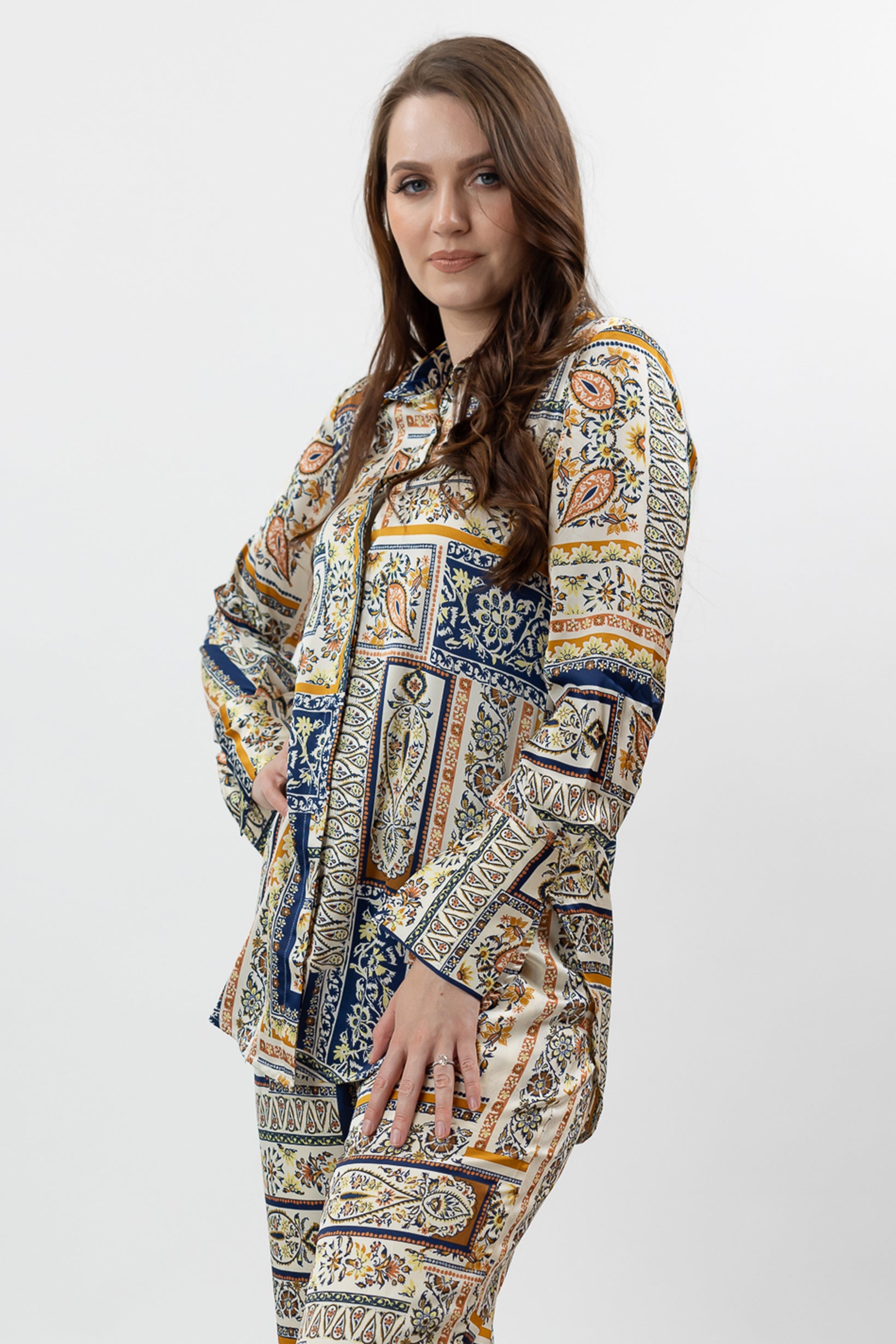Lizzy Paisley Print Women's Casual Shirt - Stylish Floral Blouse for Spring & Summer Outfits | Perfect for Office, Dating & Vacation Wear