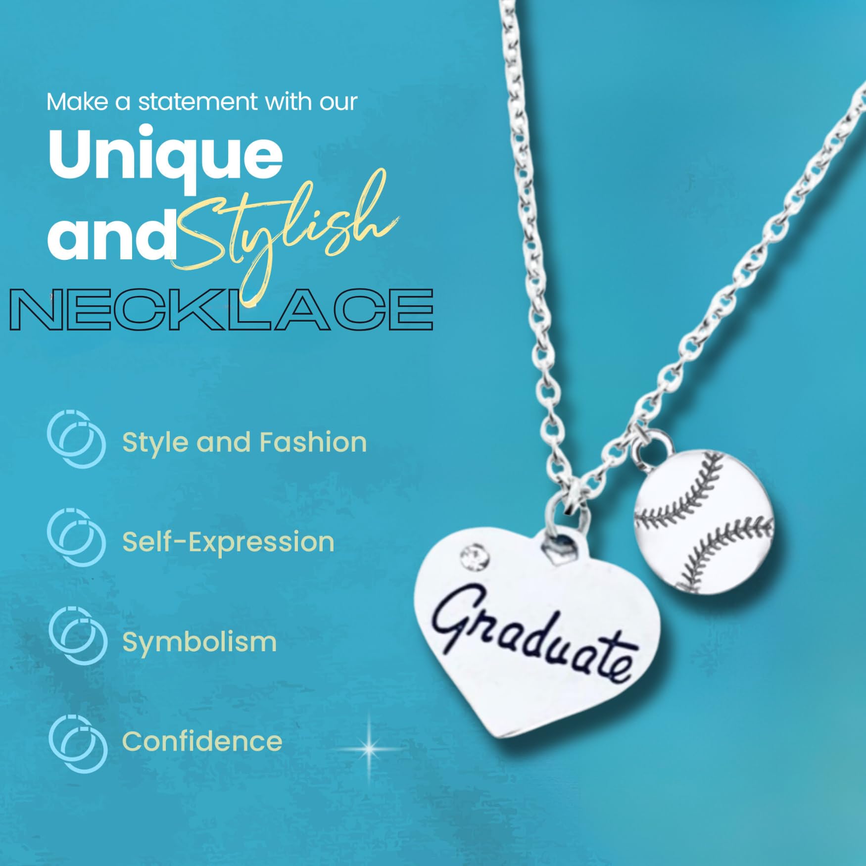 2025 Graduation Necklace - Elegant Sports-Themed Jewelry for Graduates, Perfect Gift for Class of 2025 | Ideal for Commencement Ceremonies, Graduation Parties & Year-Round Wear