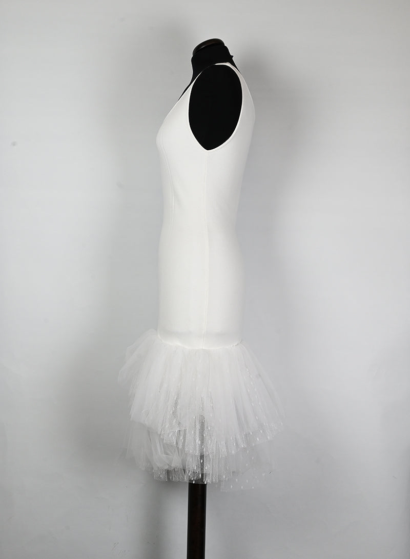 Elegant White Tulle Dress Size 40 - Perfect for Weddings, Parties & Special Occasions