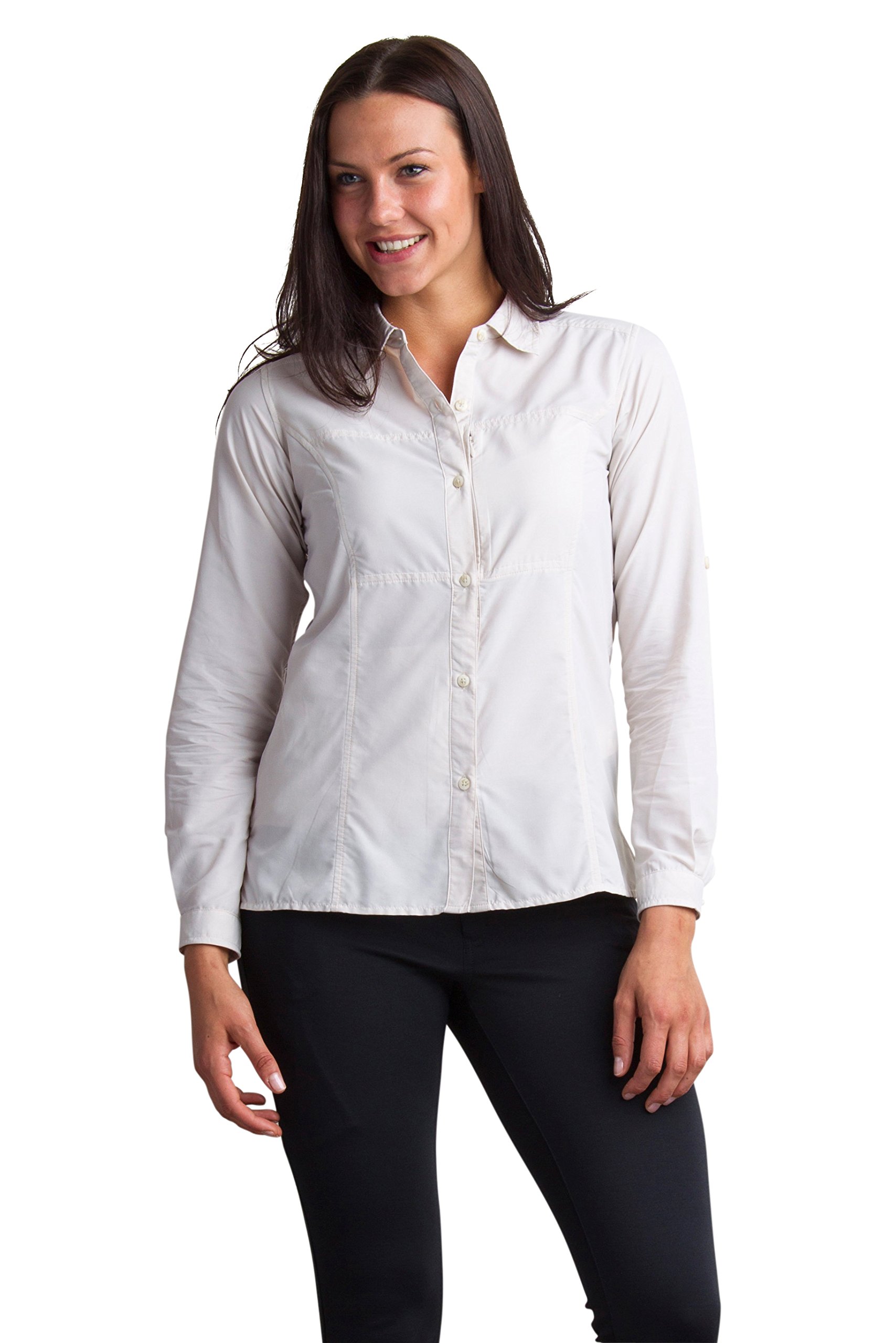 ExOfficio Women's Lightscape Long Sleeve Shirt - UPF 50+ Sun Protection, Moisture-Wicking & Quick-Dry Travel Shirt for Hiking, Camping & Outdoor Adventures