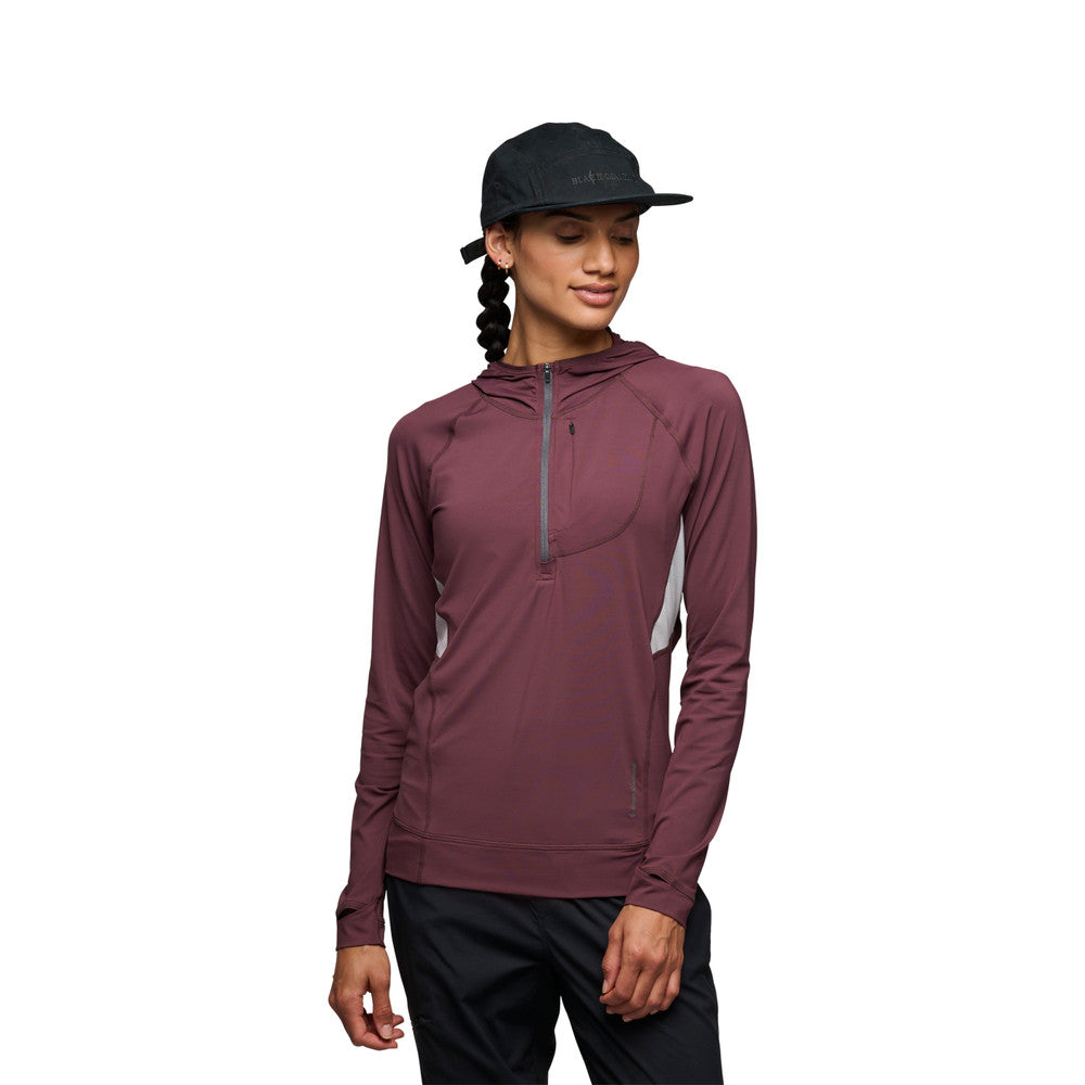 Black Diamond Alpenglow Pro Hoody - Women's Lightweight Waterproof Hiking Jacket for Outdoor Adventures & Cold Weather Activities