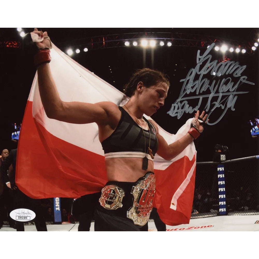 Joanna Jedrzejczyk Hand Signed 8x10 Photo - UFC Fighter Autograph with JSA COA - Perfect for MMA Collectors, Sports Memorabilia & Poland Fans Display