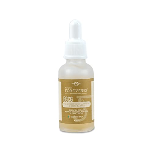 Best EGCG & Caffeine Facial Serum for Dark Circles & Puffiness - Anti-Aging Eye Treatment for Brighter Skin - Perfect for Morning Routine & Night Care
