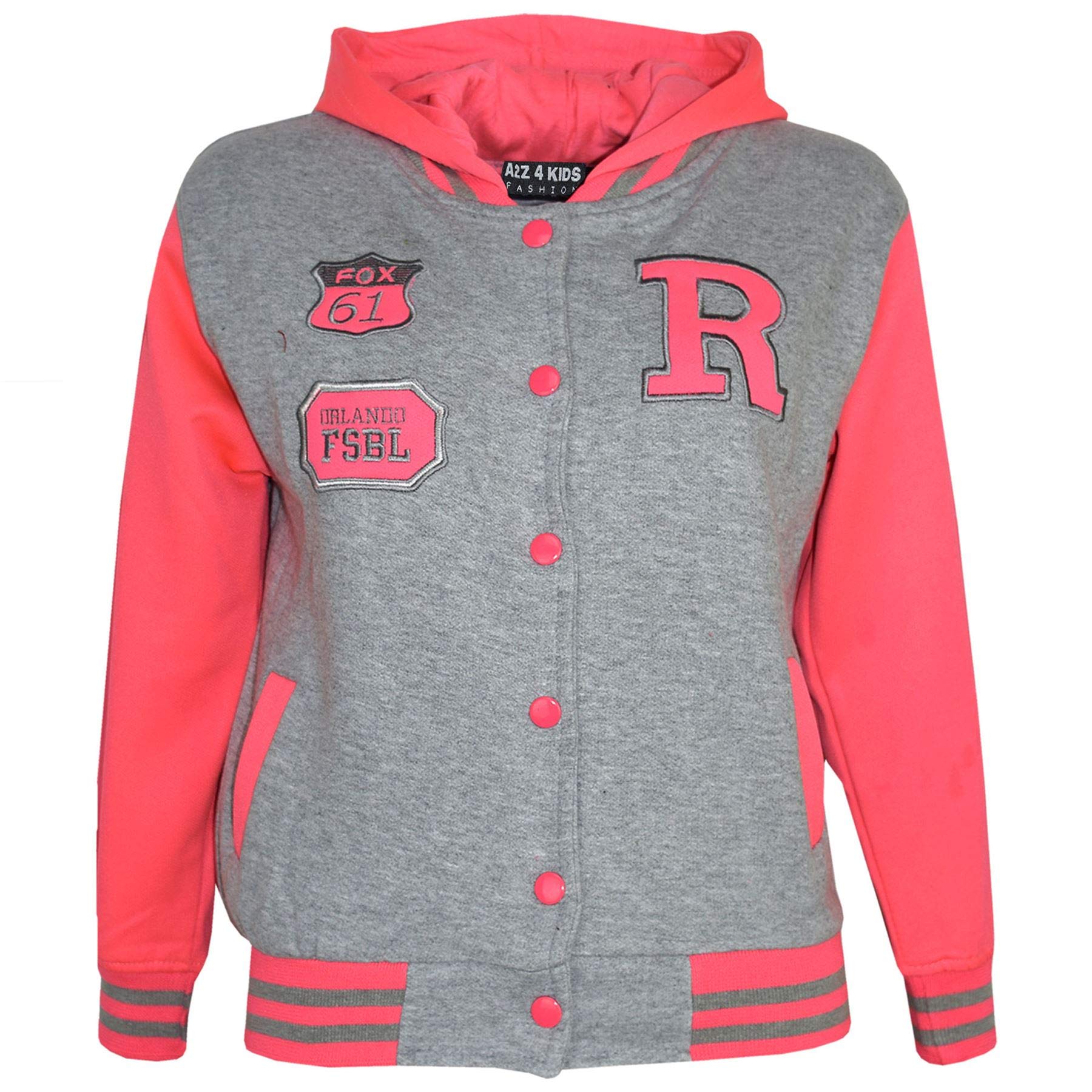 Baseball Tracksuit Set - B.B Hoodie & Joggers with Contrast Jacket in Grey & Neon Pink | Fashion Fox Athletic Wear for Baseball Training, Gym Workouts & Street Style