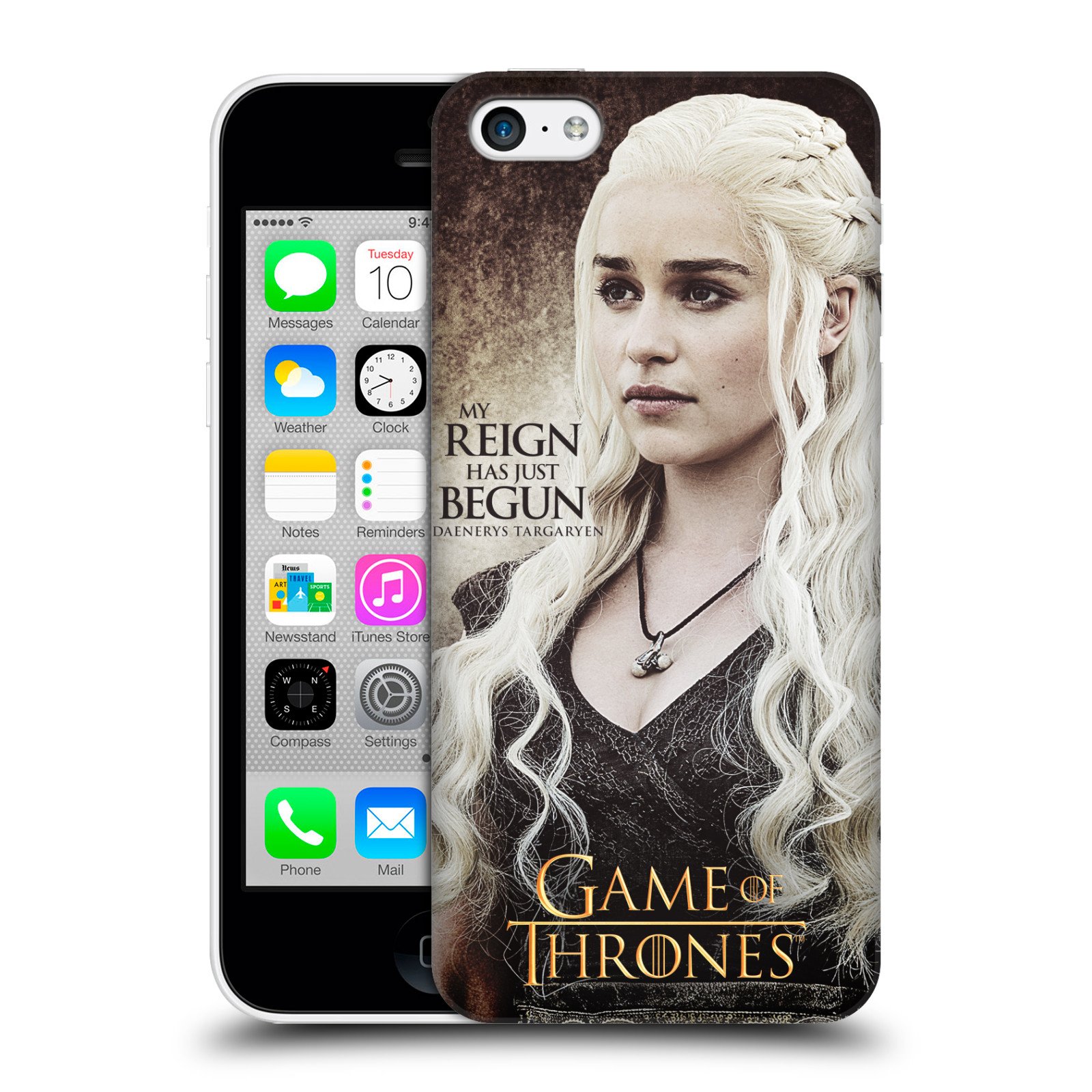 Official HBO Game of Thrones Daenerys Targaryen Quotes Hard Back Case for Apple iPhone 5c - Perfect for Fans and Daily Use