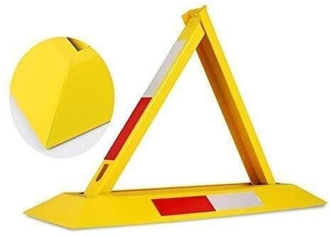 Heavy-Duty Parking Lock - Anti-Crash Fixed Bollard for Car Parking Spaces, Triangular Parking Barrier with Thickened Design - Ideal for Private Driveways, Commercial Lots & Public Parking Areas
