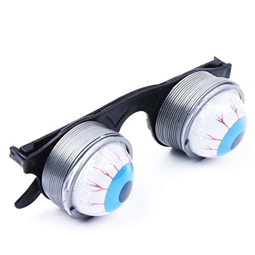 NUOBESTY Slinky Glasses - Funny Eyeball Spring Eyeglasses for Halloween Costume Party, Scary Gag Gifts & Silly Party Favors - Perfect for Halloween Events, Cosplay, Prank Gifts and Themed Parties