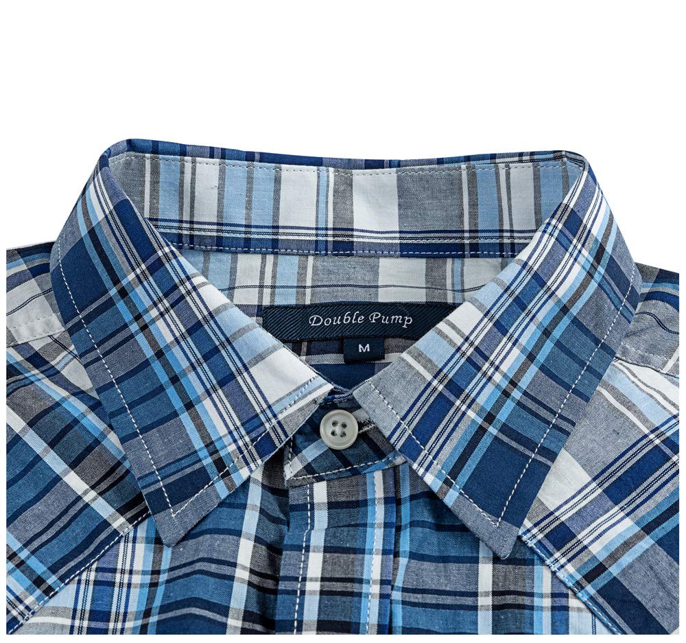 Men's Western Snap Button Plaid Long Sleeve Shirt - Regular Fit Casual Shirt for Cowboy Style, Rodeo, Country Music Festivals & Outdoor Adventures