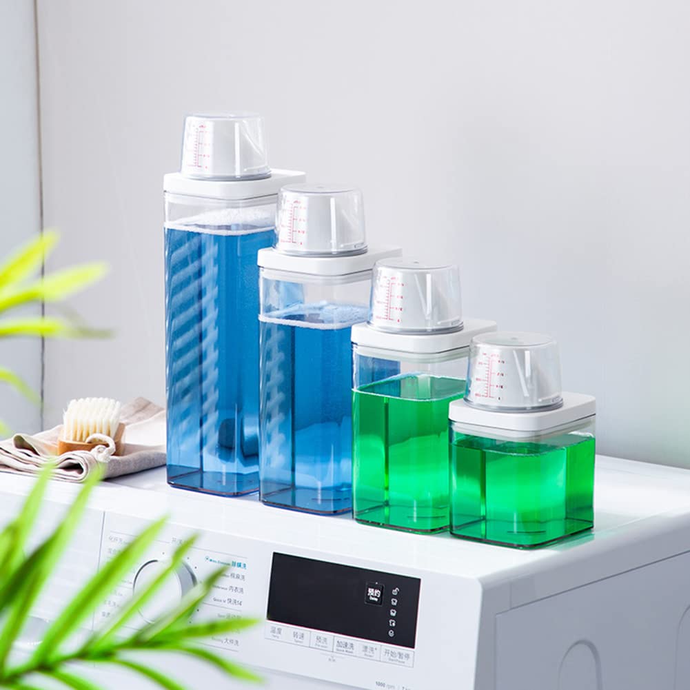 FUBESK Airtight Laundry Detergent Dispenser with Measuring Cup - Powder Detergent Storage Container for Washing Machine - Perfect for Laundry Room Organization & Closet Storage
