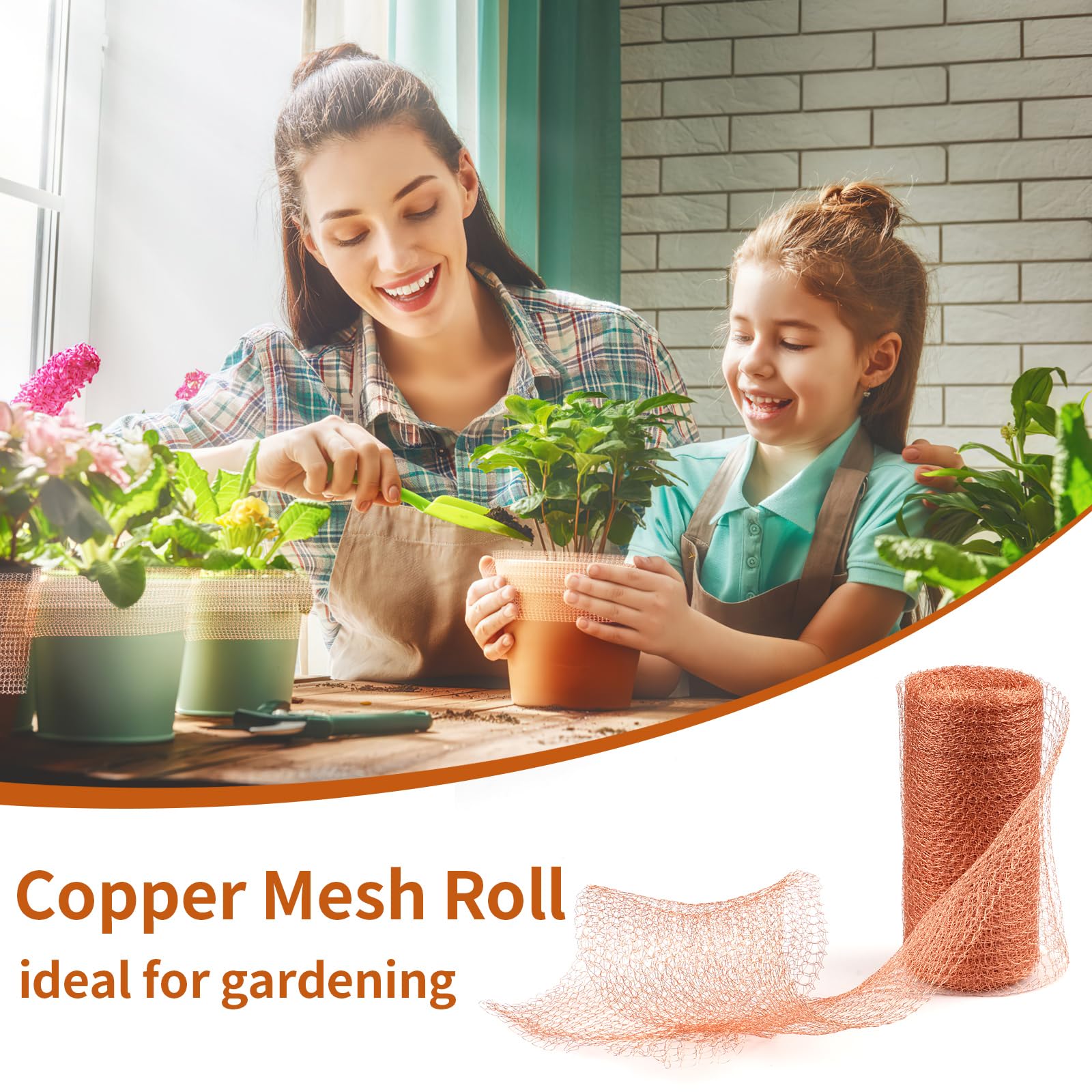 5” x 20 Feet 100% Pure Copper Mesh Roll for Rodent Control - Rustproof Copper Wool for Slugs, Mice & Rodent Defense - Includes Scissors for Easy Installation - Ideal for Hole Blocking, Gardening & Home Protection