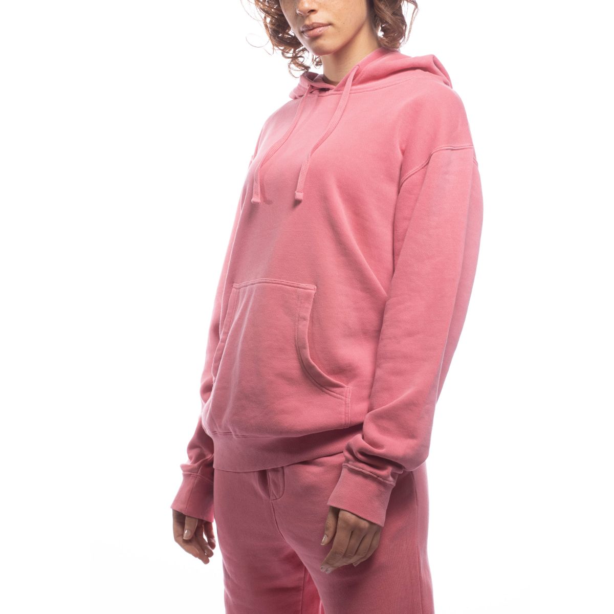 Eco-Friendly Relaxed Upcycled Hoodie for Women - Soft Pink Oversized Sweatshirt | Sustainable Fashion for Casual Wear, Lounge & Street Style