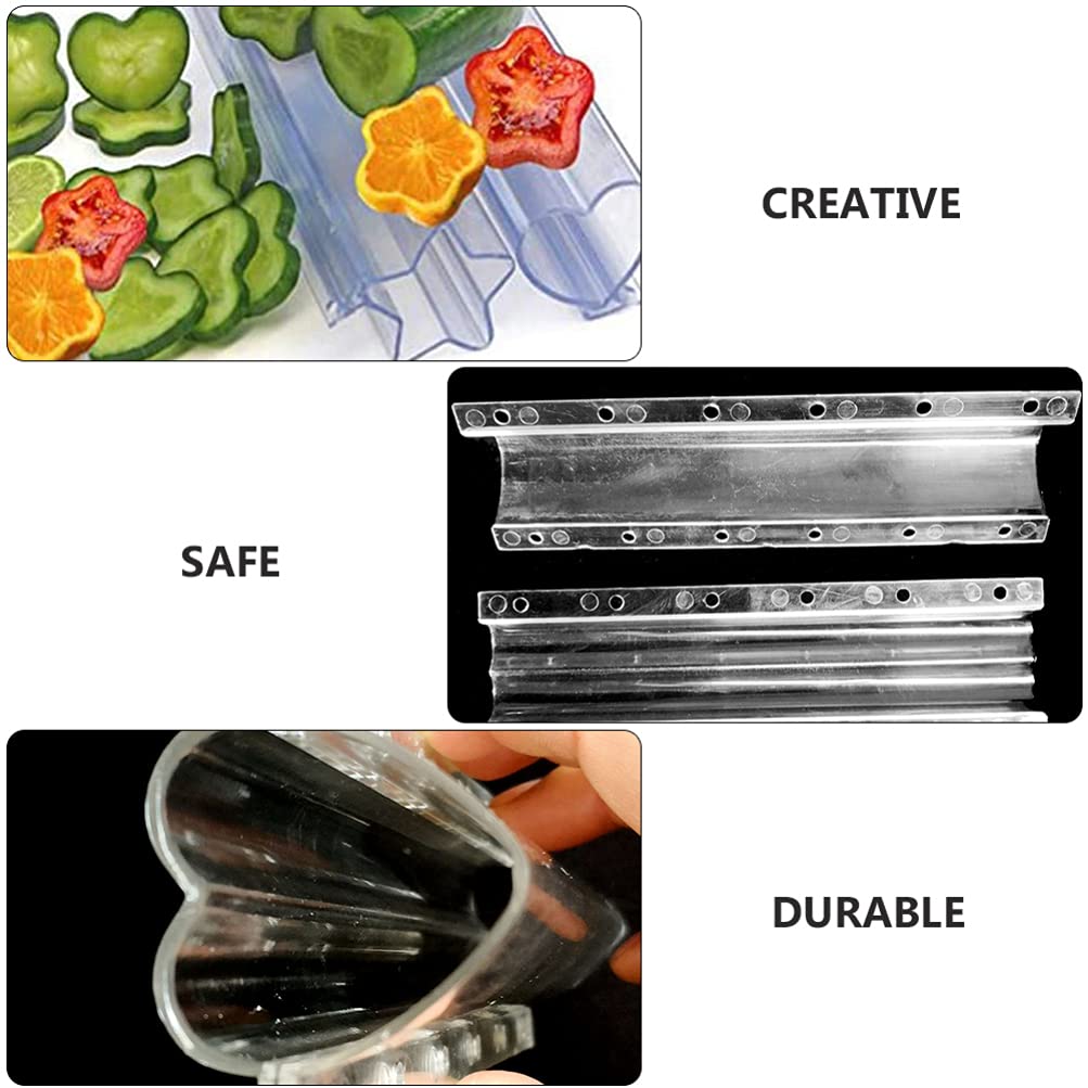 DOITOOL 2Pcs Heart Shaped Cucumber Molds - Plastic Fruit & Vegetable Shaping Forms for Garden - Transparent Plant Growth Molds for DIY Home Gardening & Creative Food Presentation