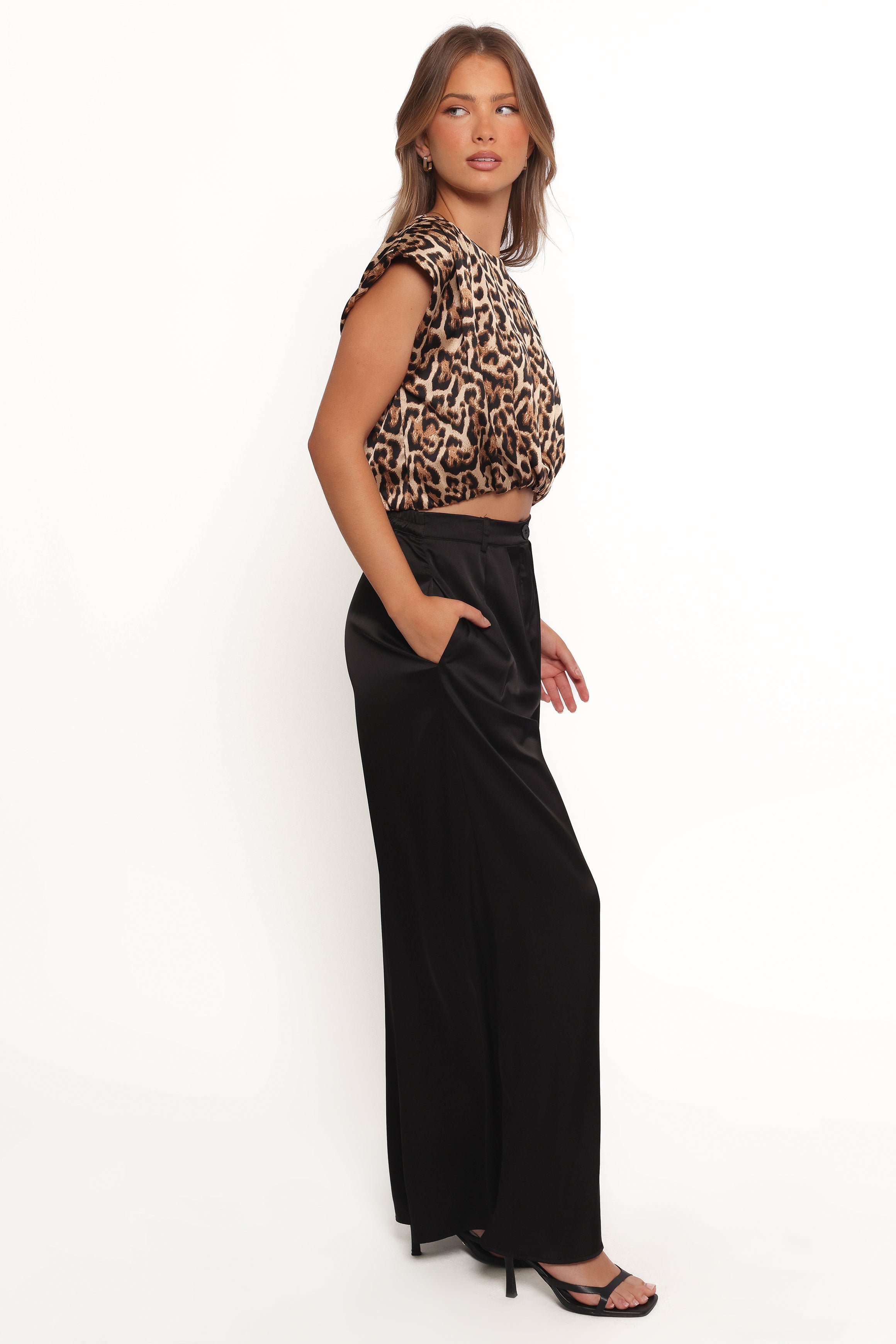Harlow Two Piece Set - Tan & Black Outfit | Women's Casual Lounge Wear for Home, Travel & Relaxation