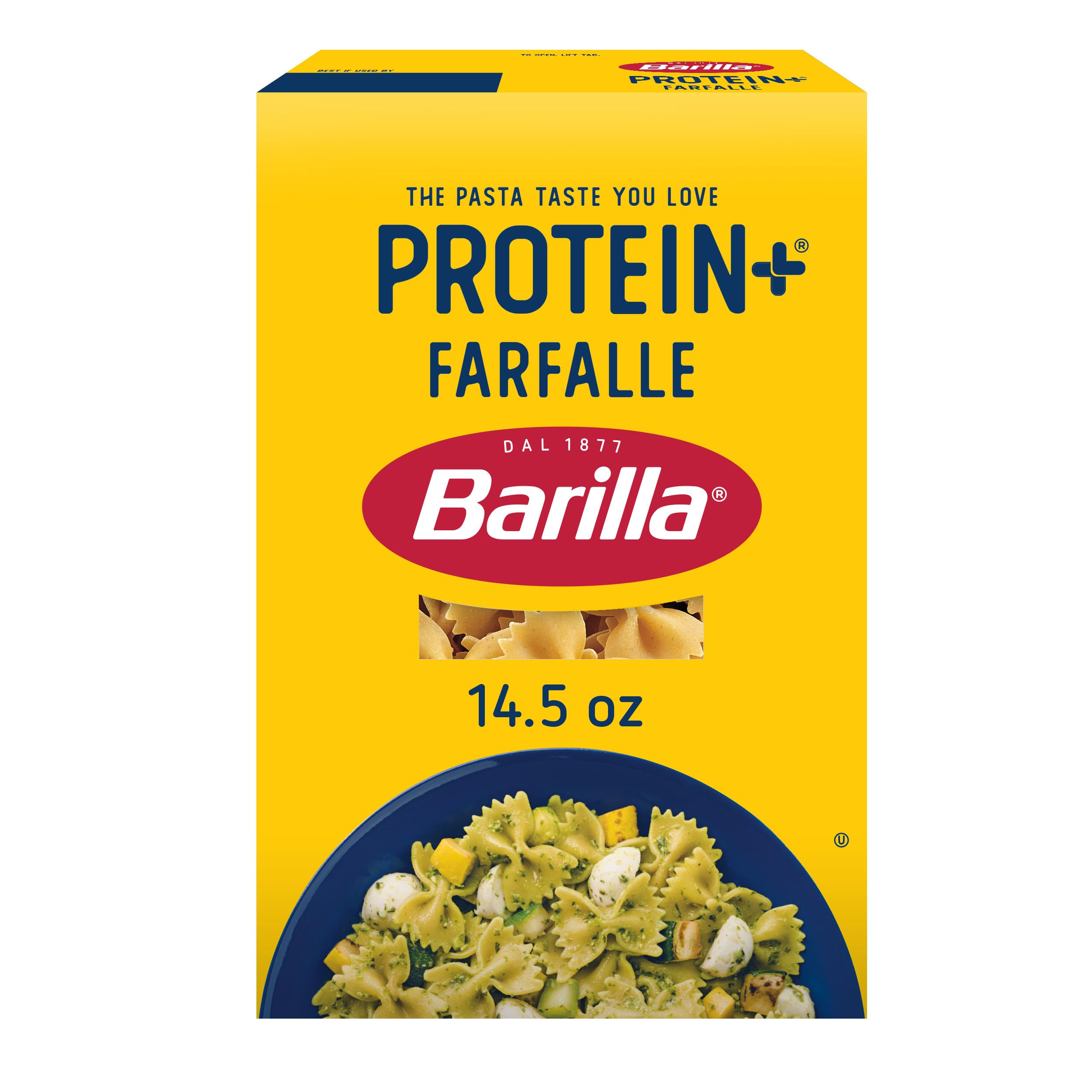 Barilla Protein+ Farfalle Pasta - High Protein Pasta, 14.5 Oz (Pack of 4) - Perfect for Healthy Meals, Fitness Diets & Quick Family Dinners