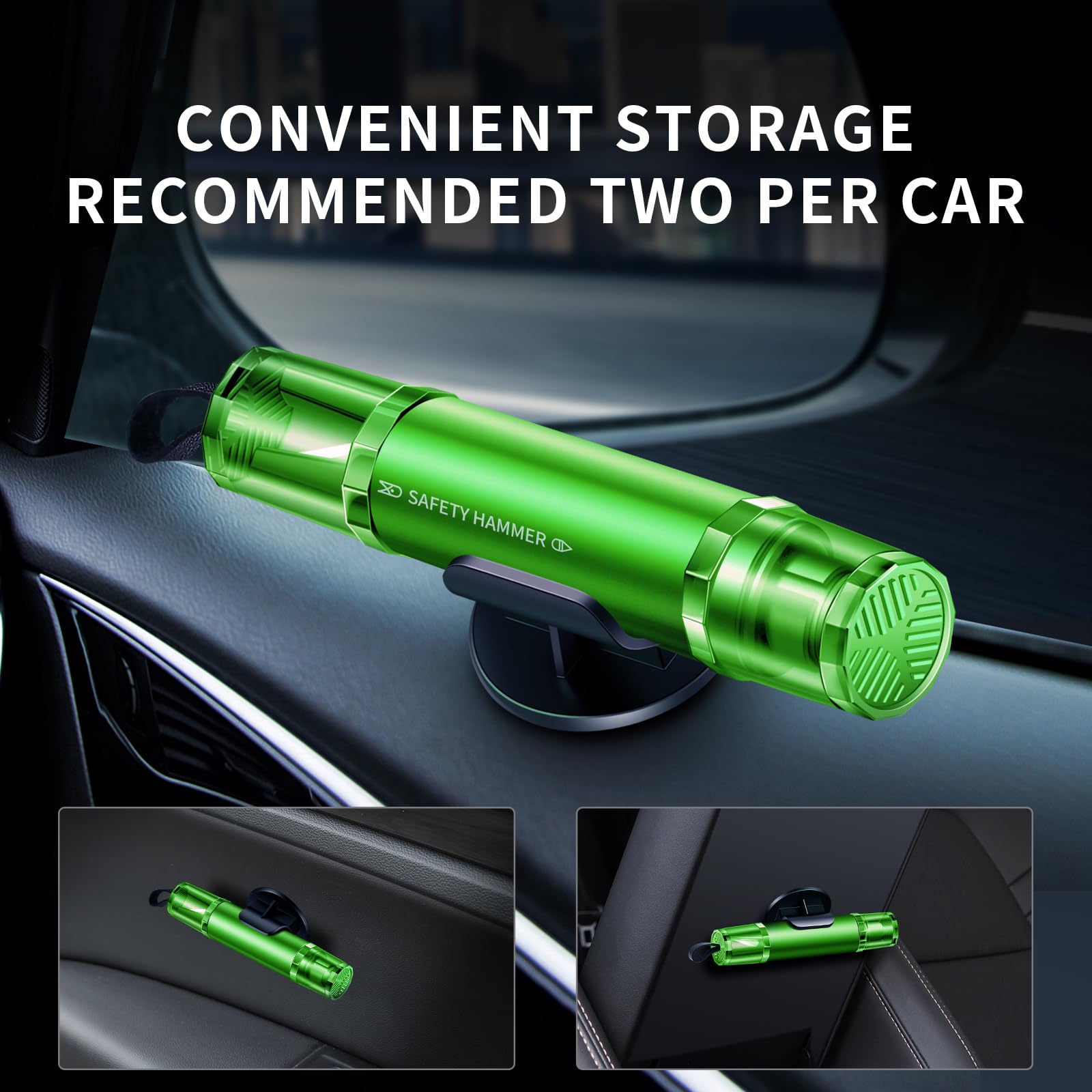 Emergency Car Window Breaker & Seat Belt Cutter - Compact Safety Hammer Tool for Vehicle Escape | Essential for Car Emergency Kits, Roadside Safety & Accident Survival Scenarios